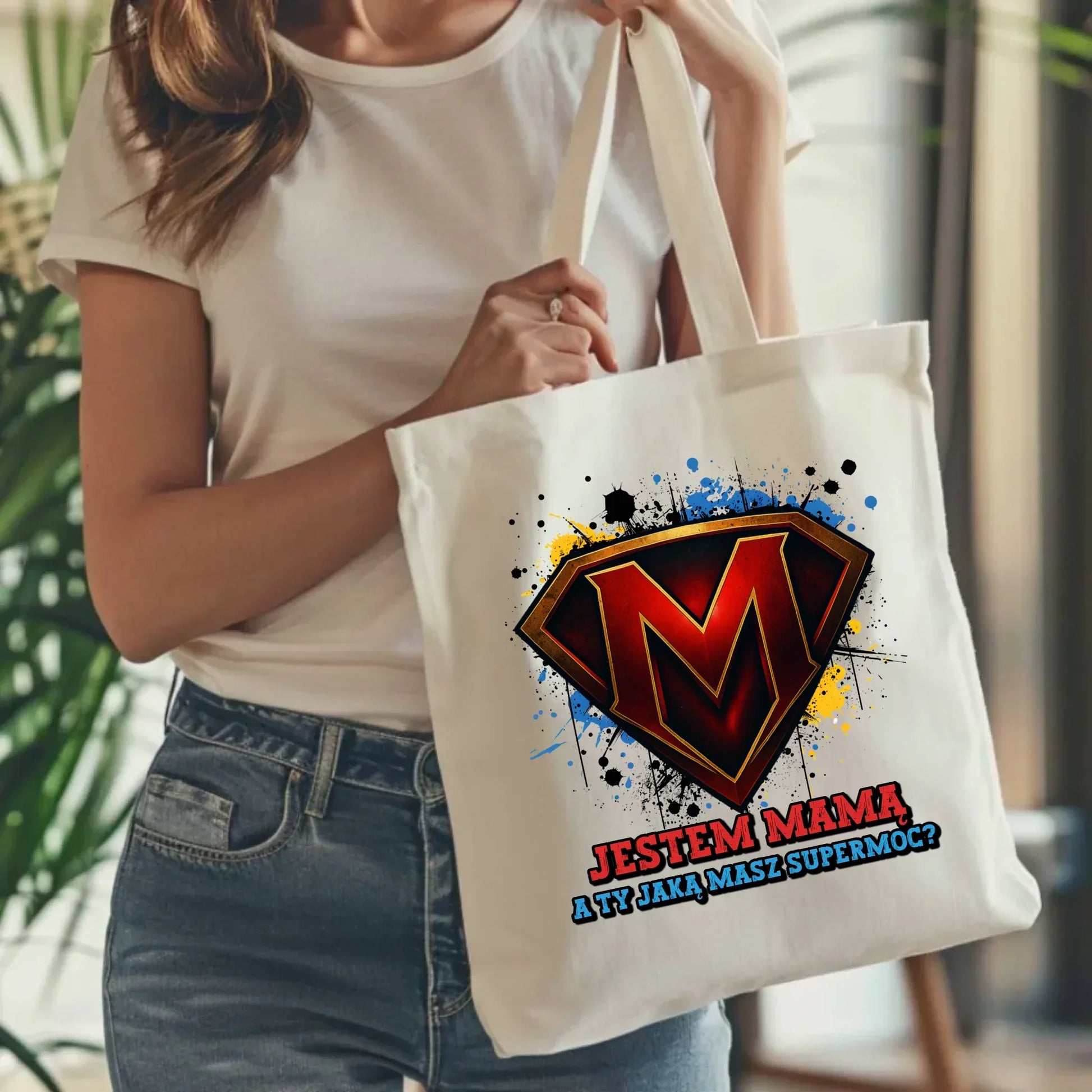 Jestem mamą, a Ty jaką masz super moc? | Torba prezent dla mamy DM04 - StoryCups.pl