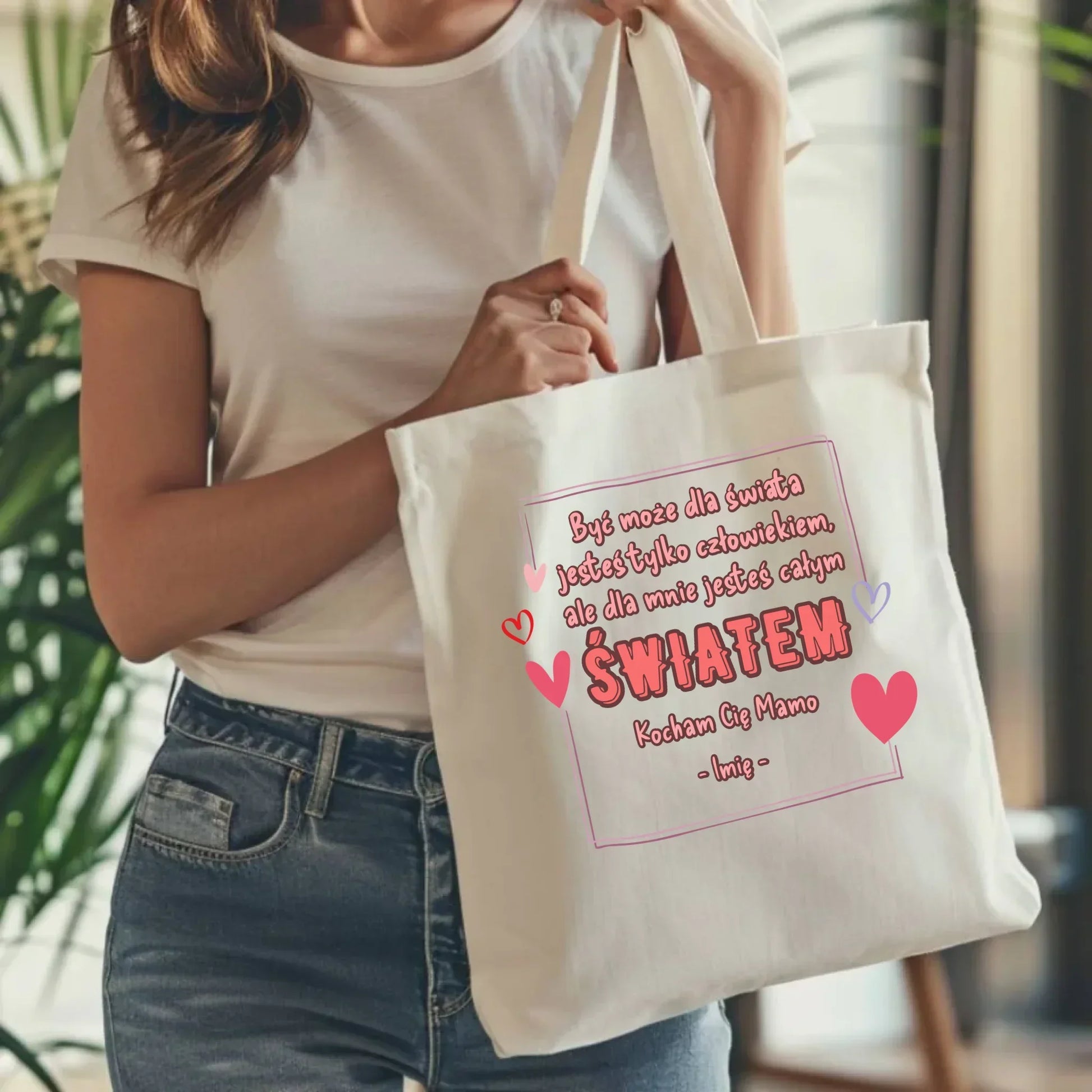 Mamo jesteś całym światem | Torba prezent dla mamy DM06 - StoryCups.pl