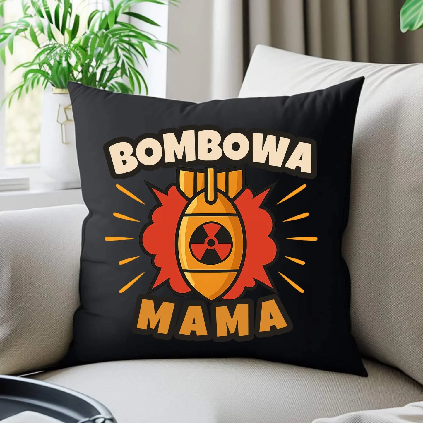 Bombowa mama | Poduszka dekoracyjna prezent dla mamy DM02 - StoryCups.pl