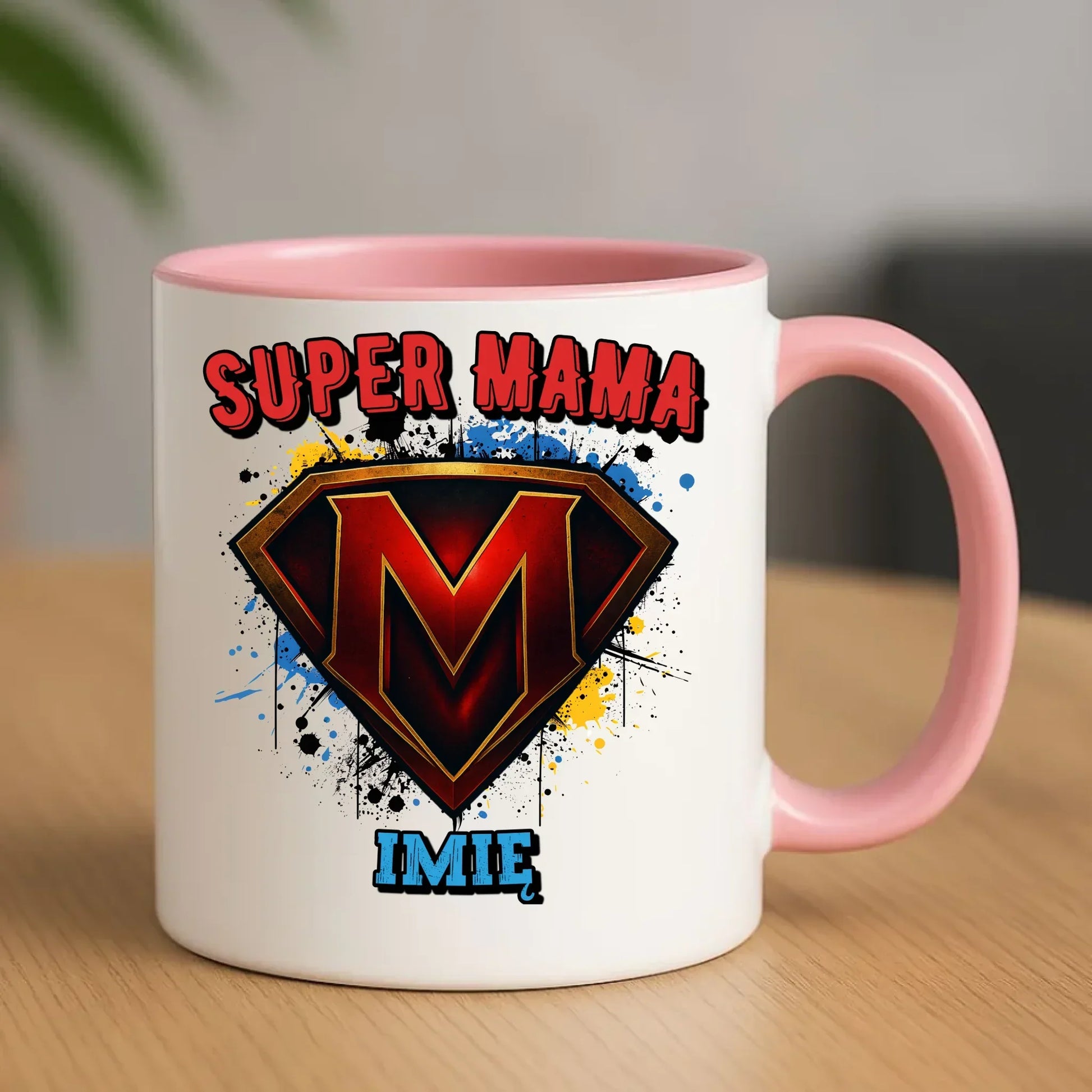 Super mama imię | Kubek prezent na Dzień Matki DM07 - StoryCups.pl