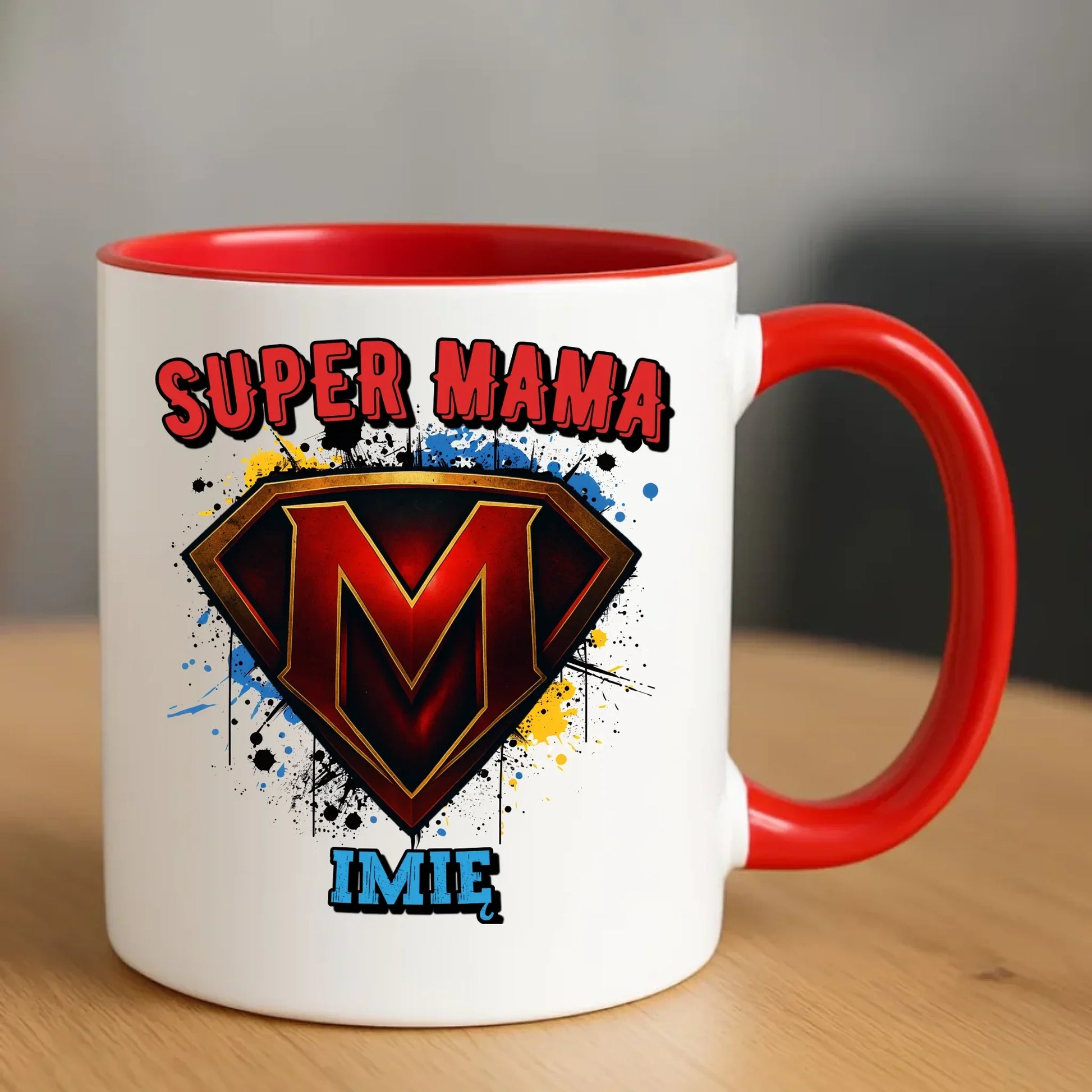 Super mama imię | Kubek prezent na Dzień Matki DM07 - StoryCups.pl