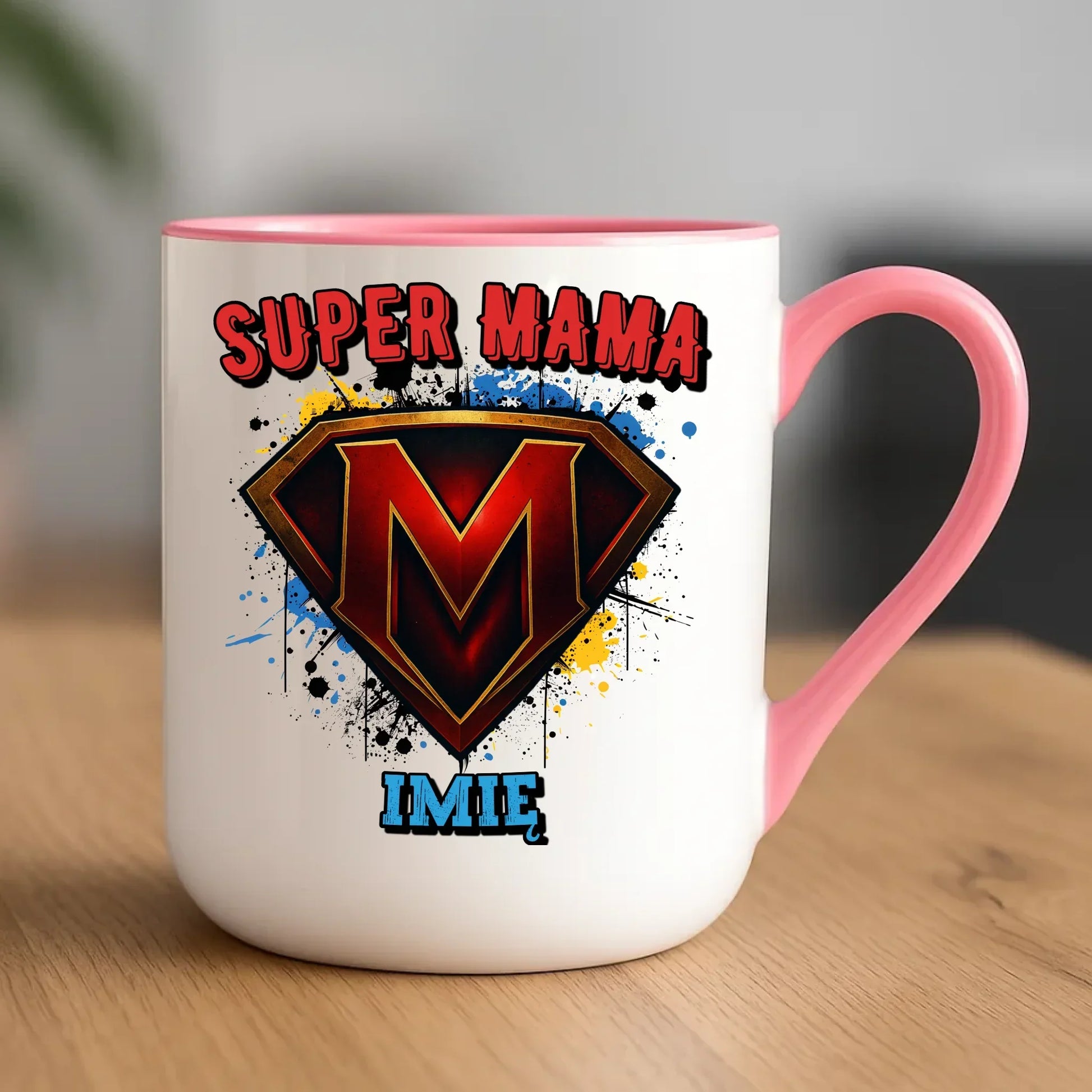 Super mama imię | Kubek elegant prezent na Dzień Matki DM07 - StoryCups.pl