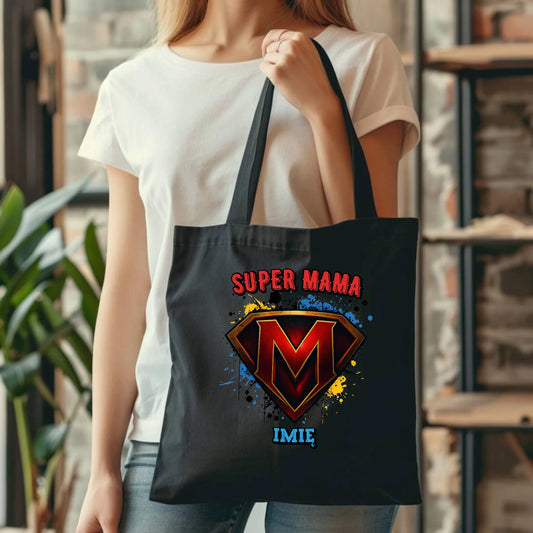 Czarna torba dla mamy upominek na Dzień Mamy