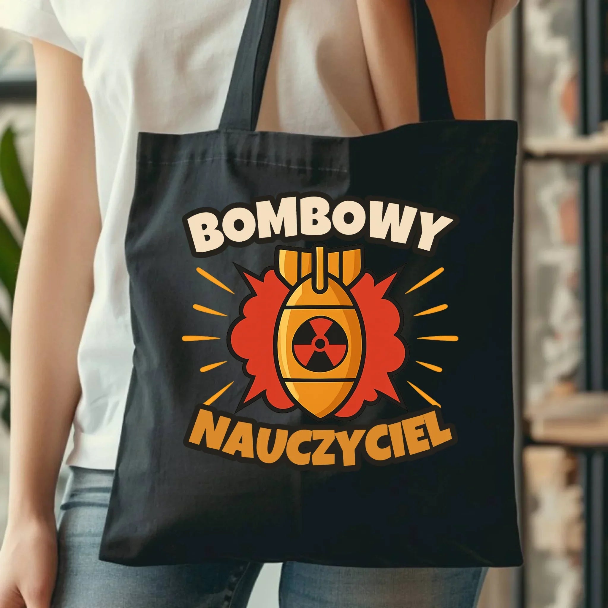 Bombowy nauczyciel | Torba prezent dla nauczyciela N36 - StoryCups.pl