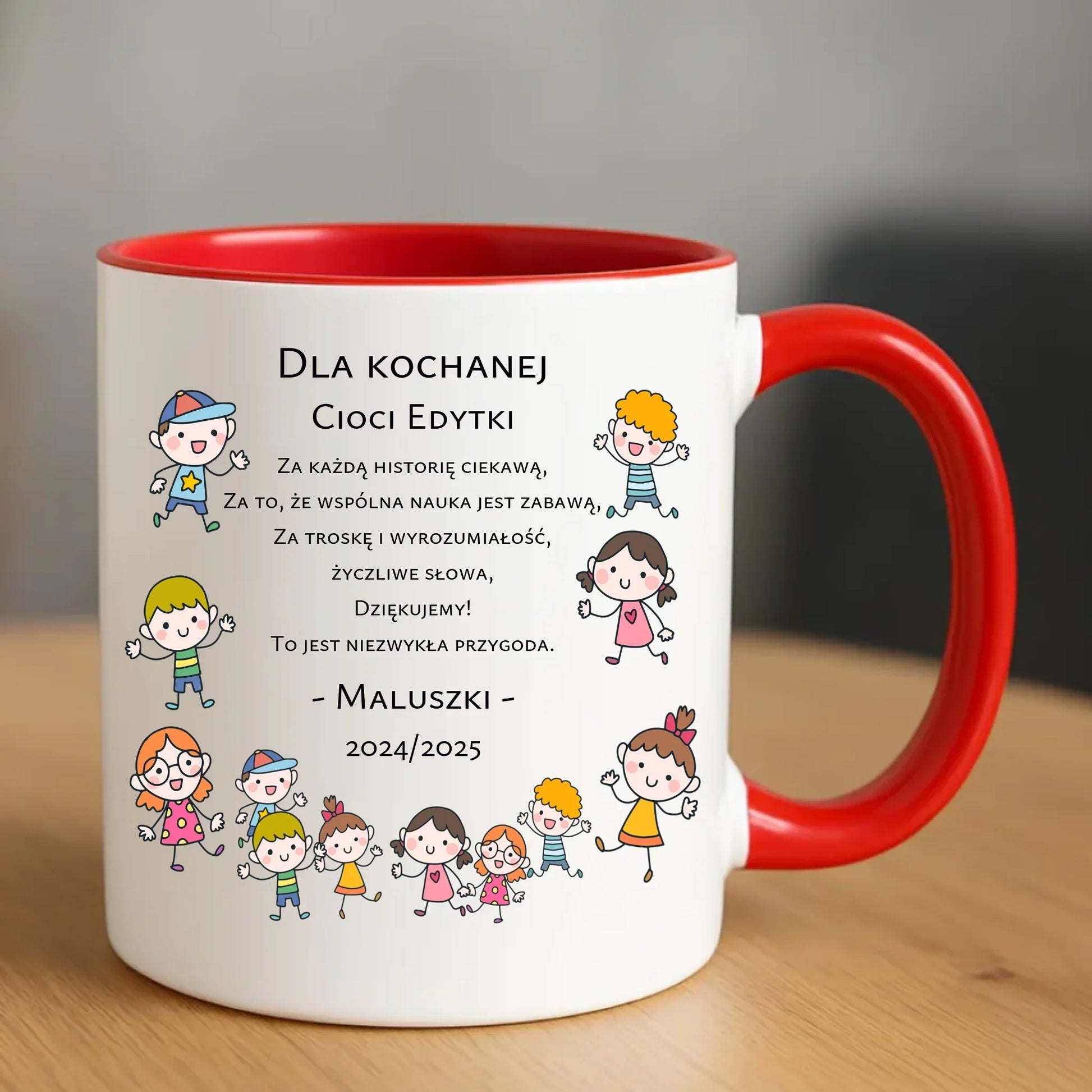 Podziękowanie od przedszkolaków | Kubek dla nauczyciela N07 - StoryCups.pl