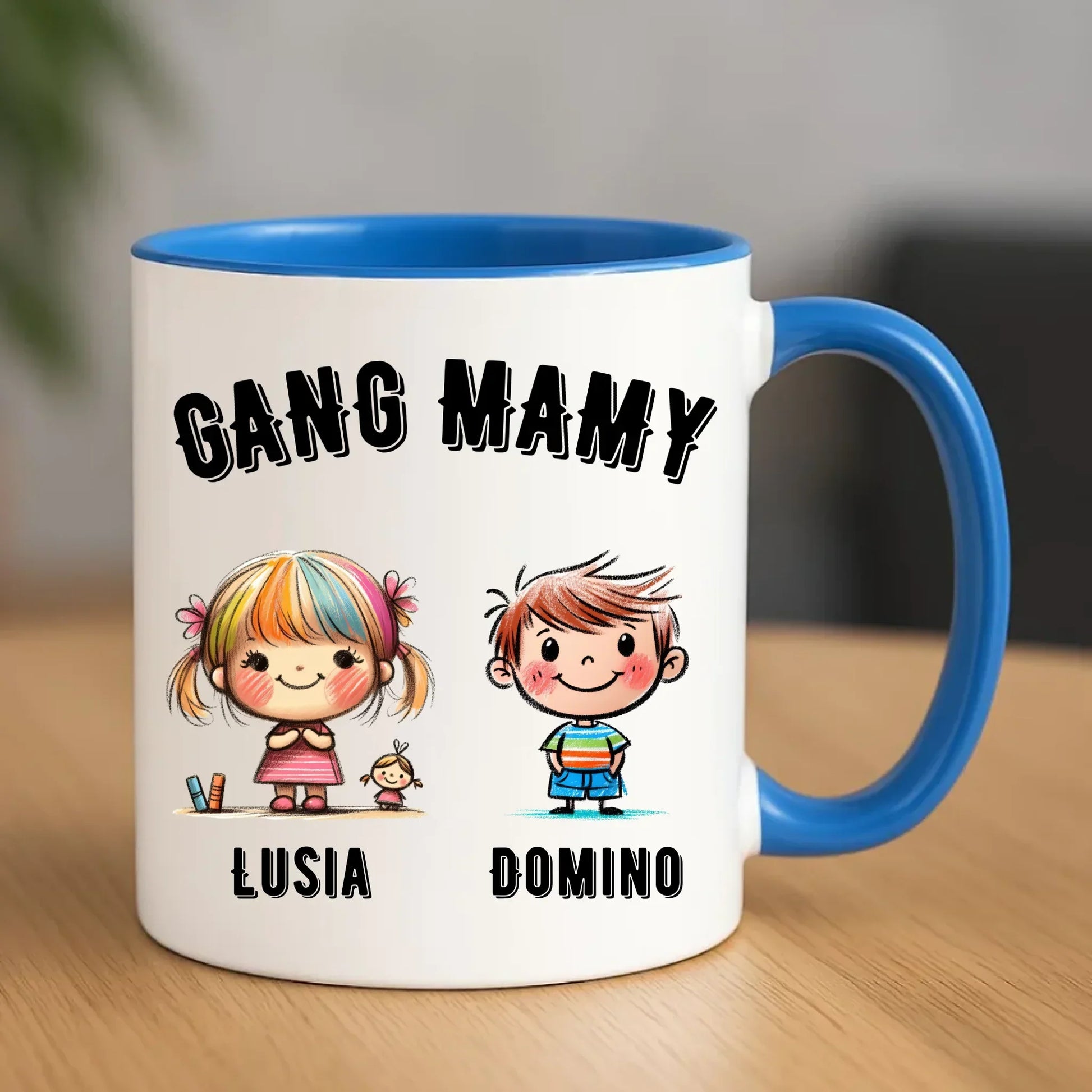 Gang Mamy imiona dzieci | Kubek prezent na Dzień Matki DM09 - StoryCups.pl