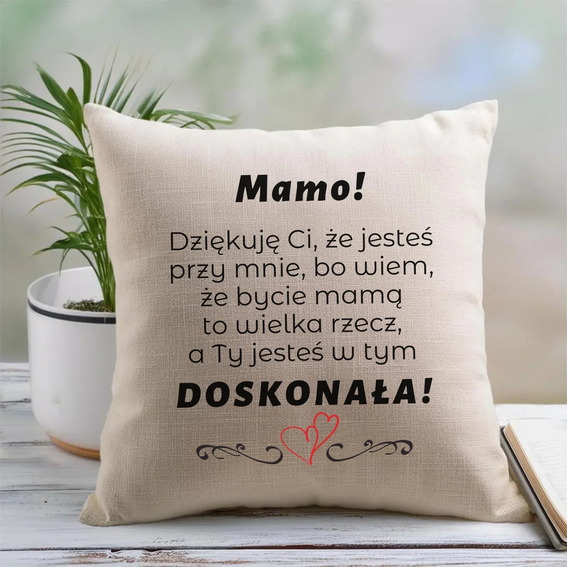 Mamo jesteś doskonała | Poduszka prezent dla mamy DM10 - StoryCups.pl