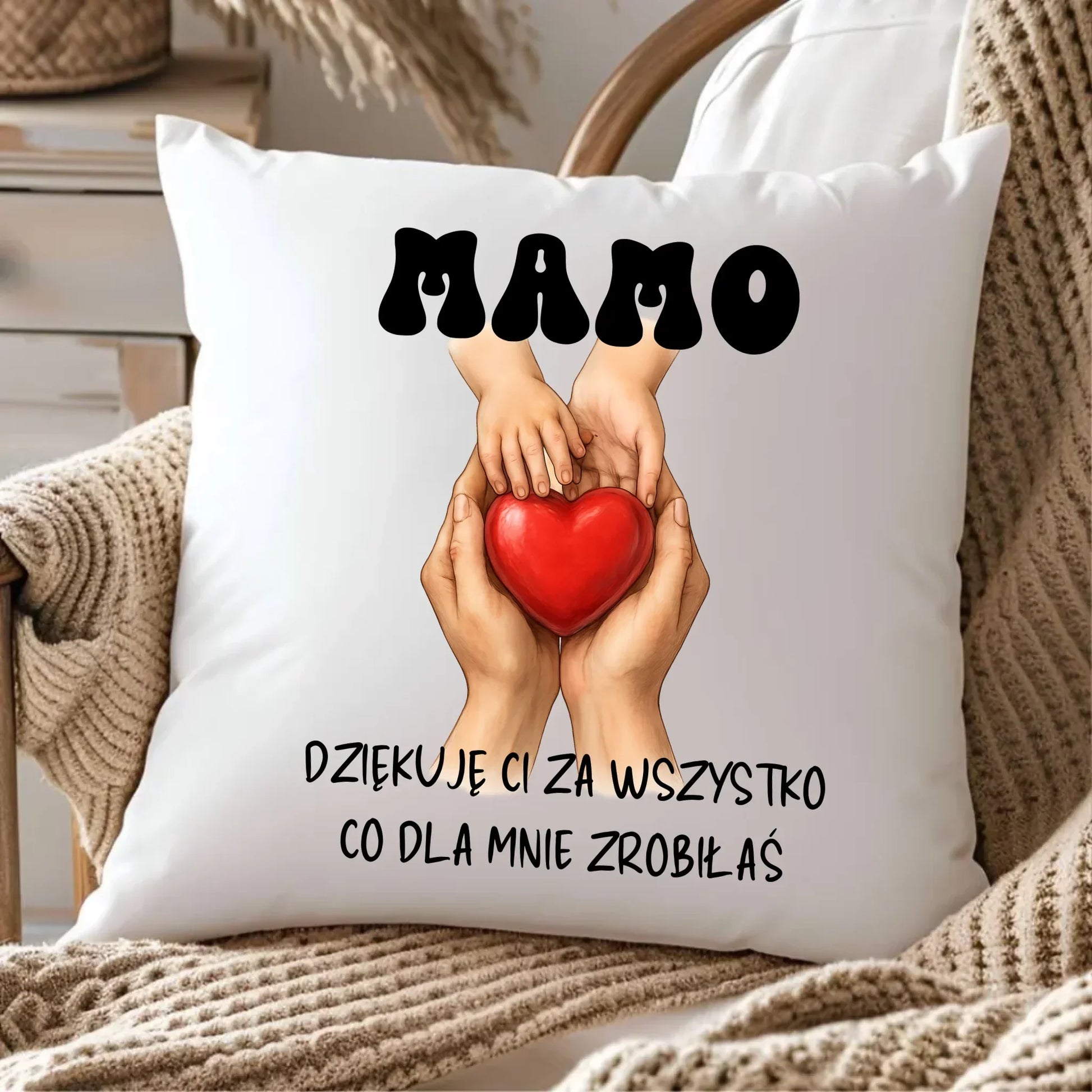 Dziękuję Ci | Poduszka prezent dla mamy DM11 - StoryCups.pl