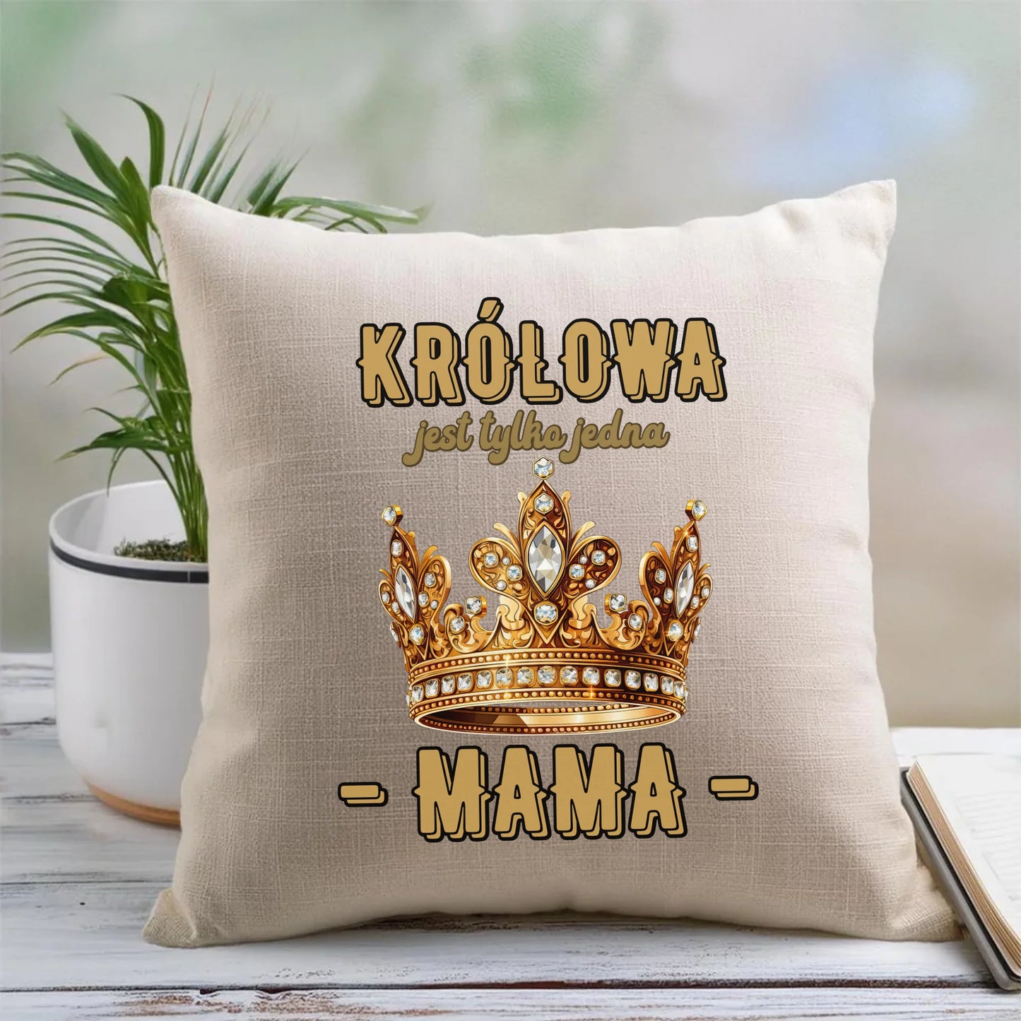 Lniana poduszka dla mamy prezent na Dzień Mamy