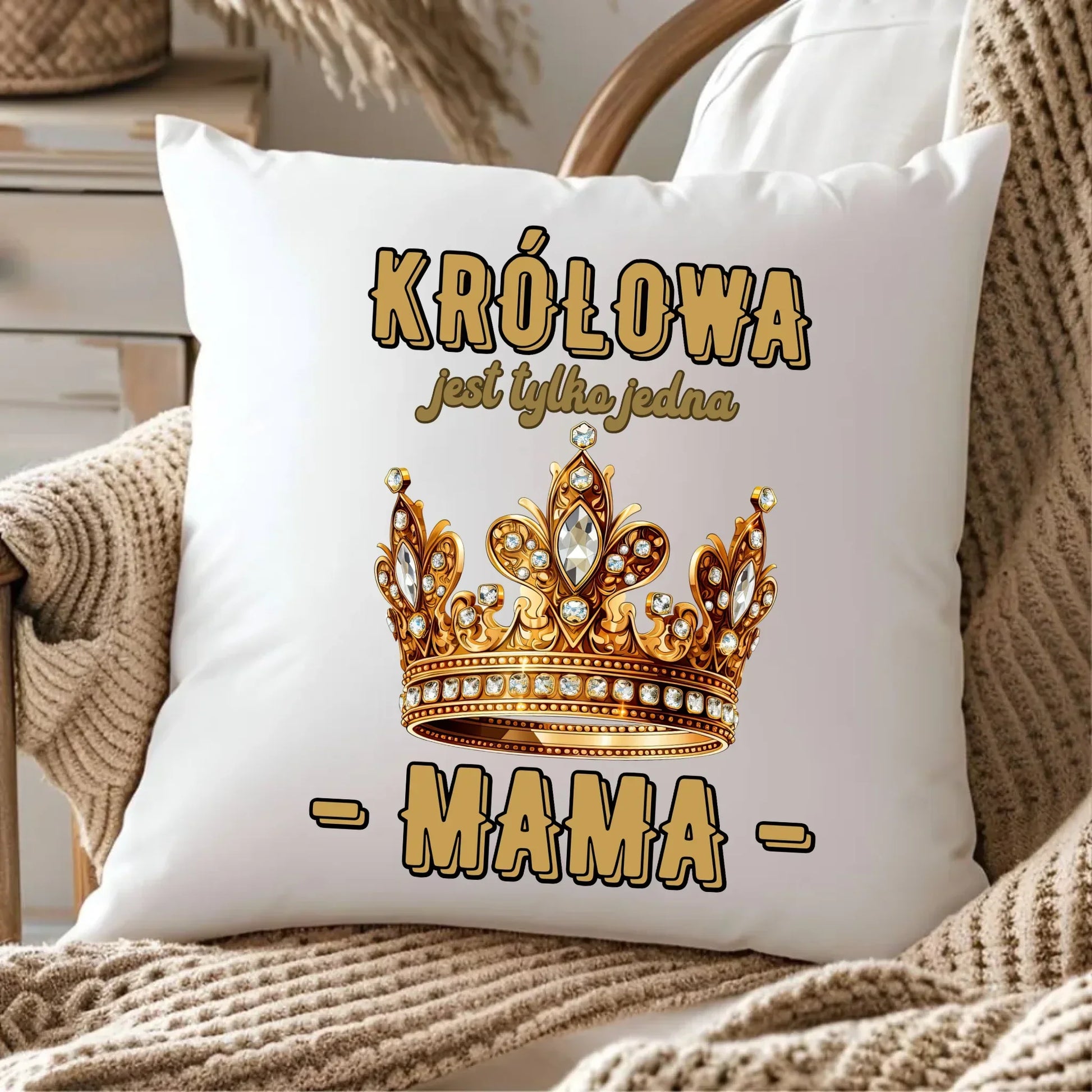 Królowa jest tylko jedna | Poduszka prezent dla mamy DM13 - StoryCups.pl