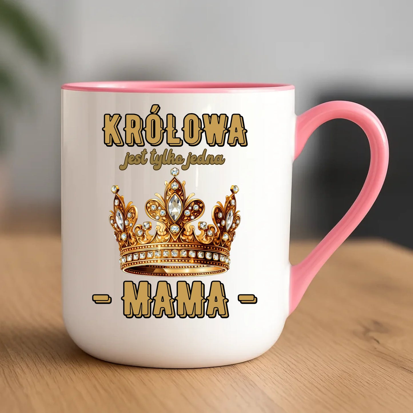 Personalizowany kubek dla mamy upominek na Dzień Mamy - różowy