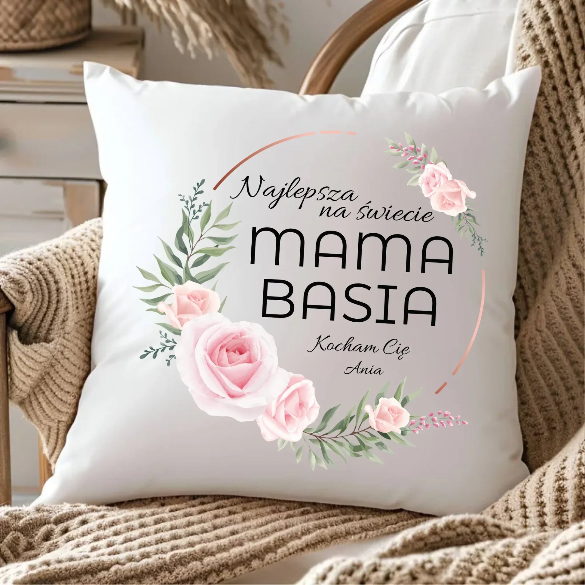 Najlepsza mama na świecie | Poduszka prezent na Dzień Matki DM17 - StoryCups.pl