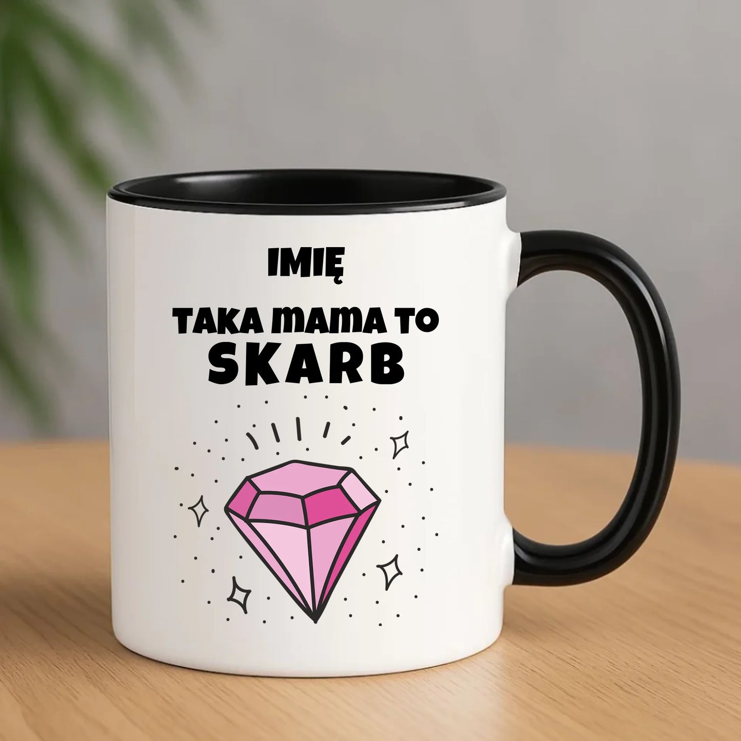 Kubek dla mamy prezent na Dzień Mamy - czarny