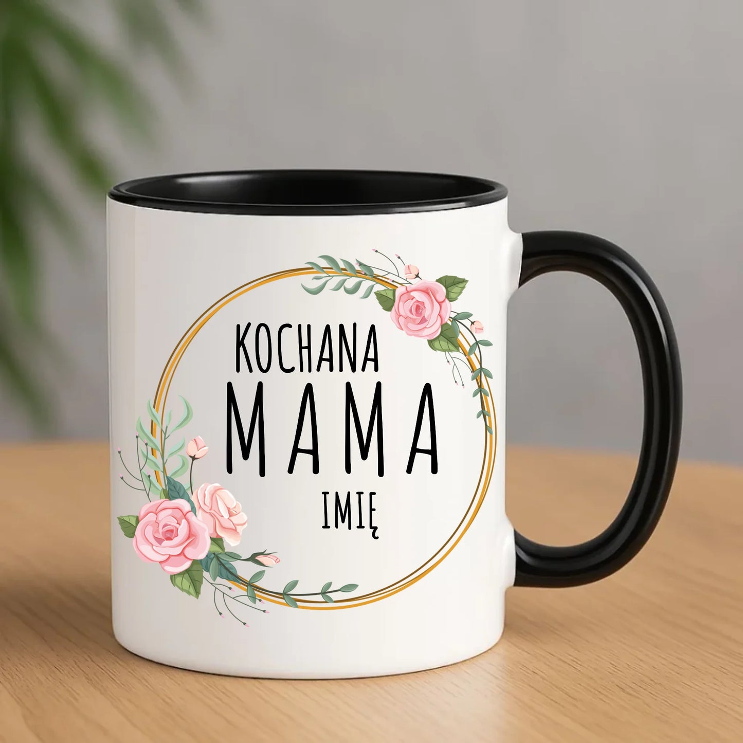 Kubek dla mamy prezent na Dzień Mamy - czarny