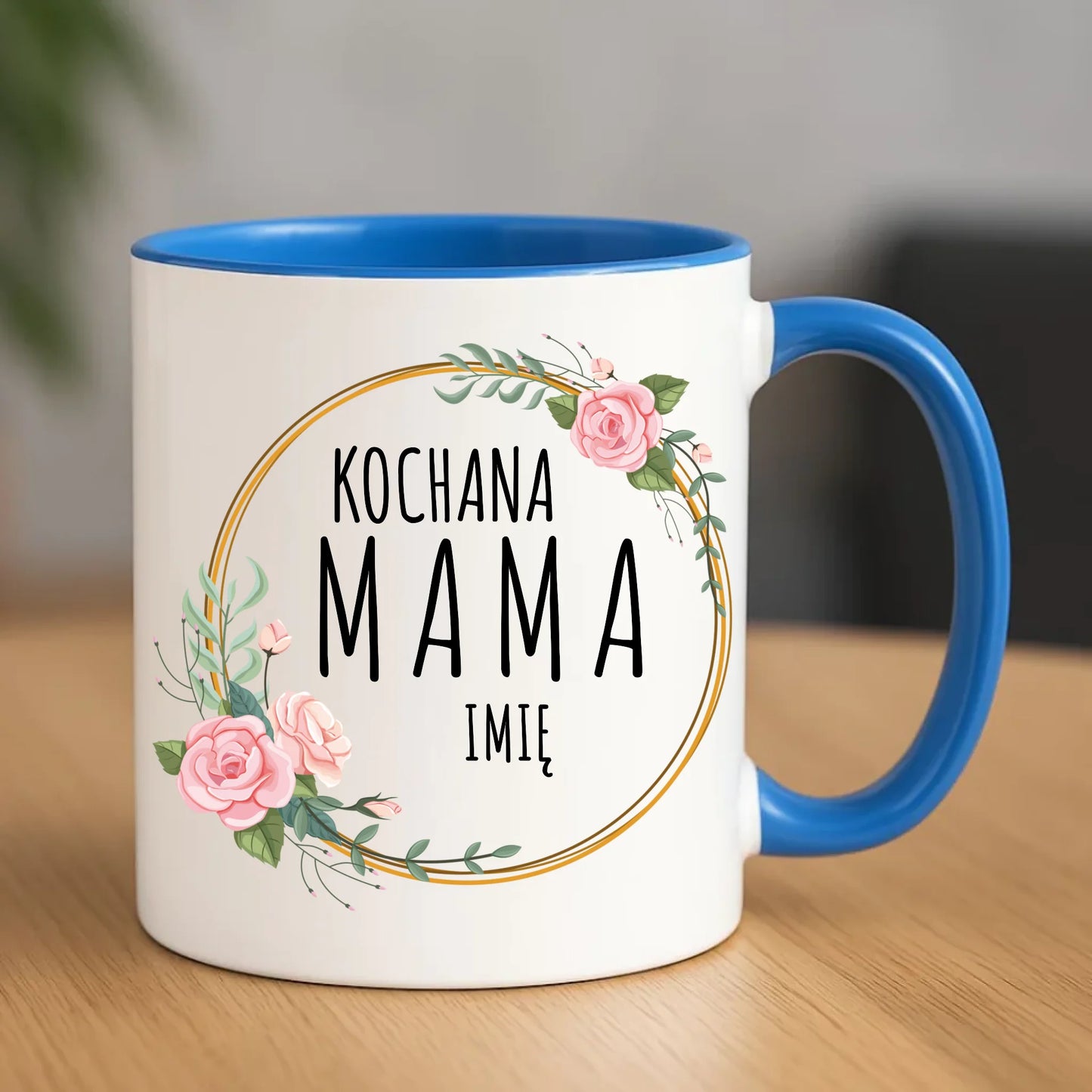 Kubek dla mamy wyjątkowy prezent na Dzień Mamy - niebieski