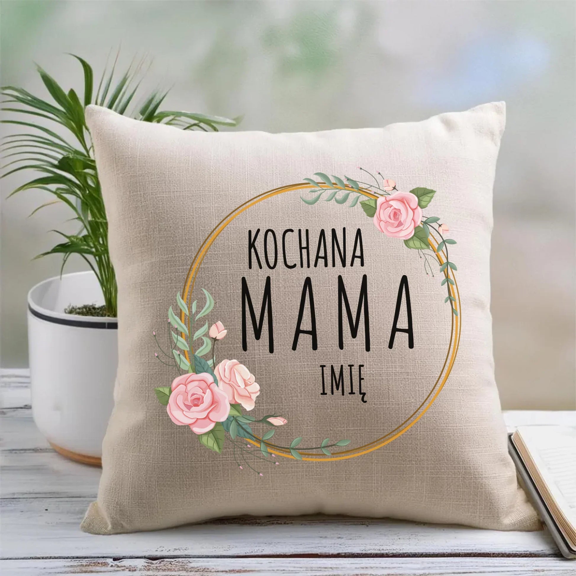 Kochana mama imię | Poduszka prezent dla mamy DM20 - StoryCups.pl