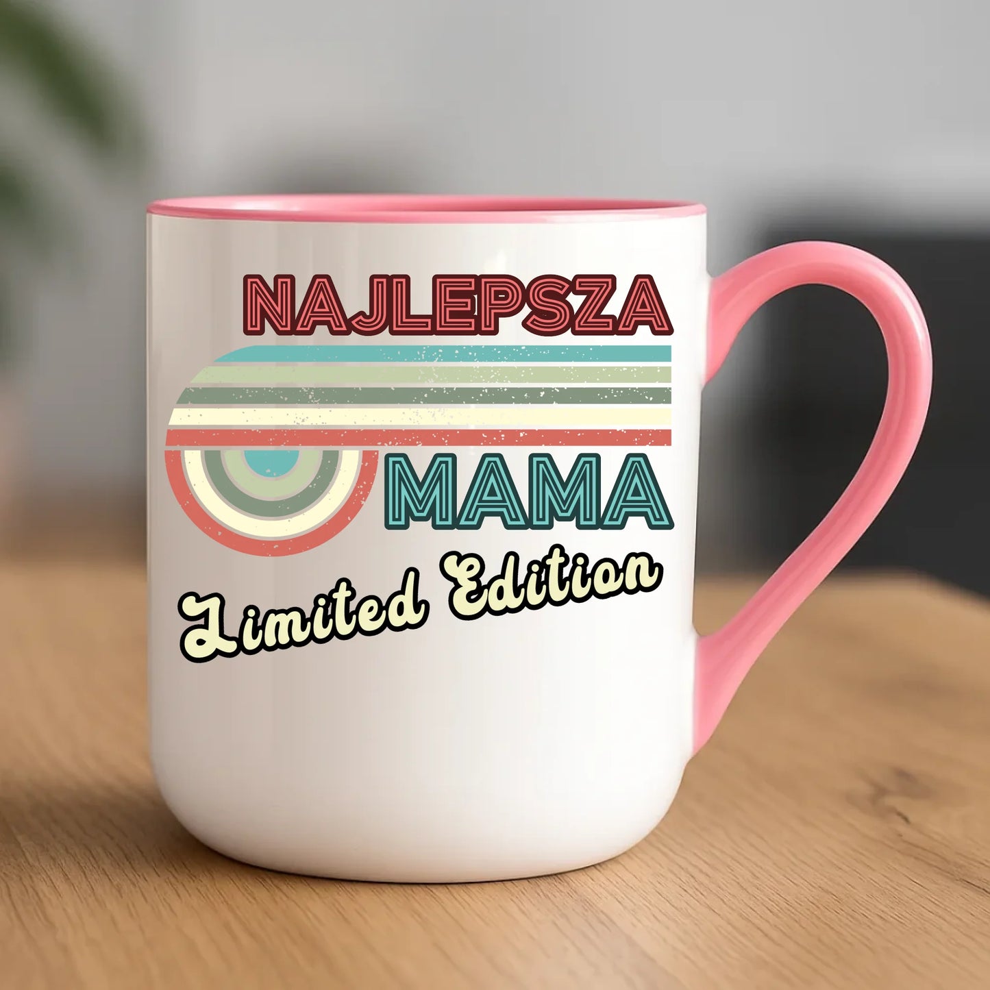 Personalizowany kubek dla mamy upominek na Dzień Mamy - różowy