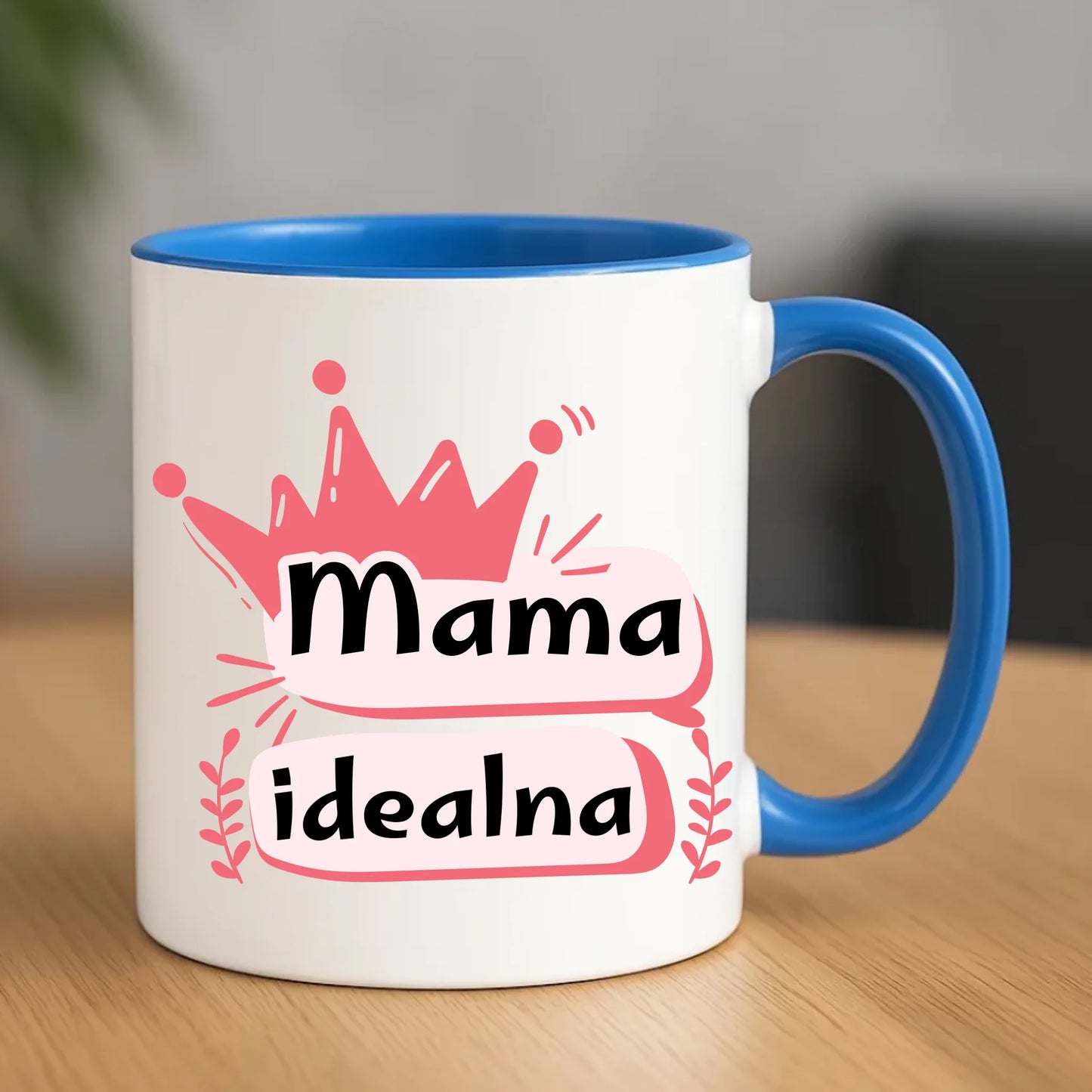 Kubek dla mamy wyjątkowy prezent na Dzień Mamy - niebieski