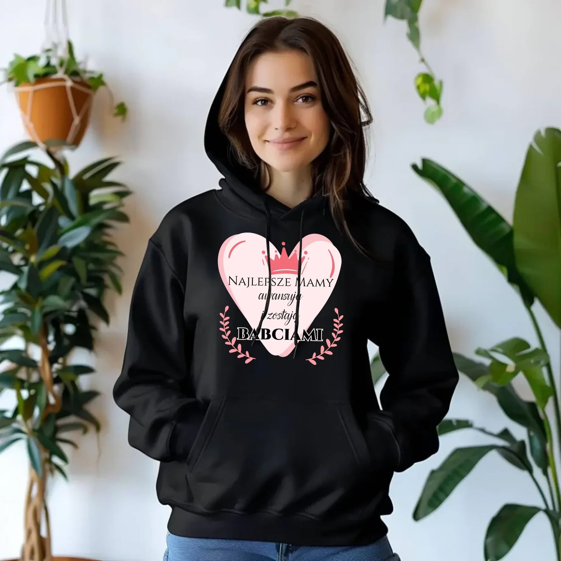 Najlepsze mamy awansują i zostają babciami | Bluza damska z kapturem DM26 - StoryCups.pl