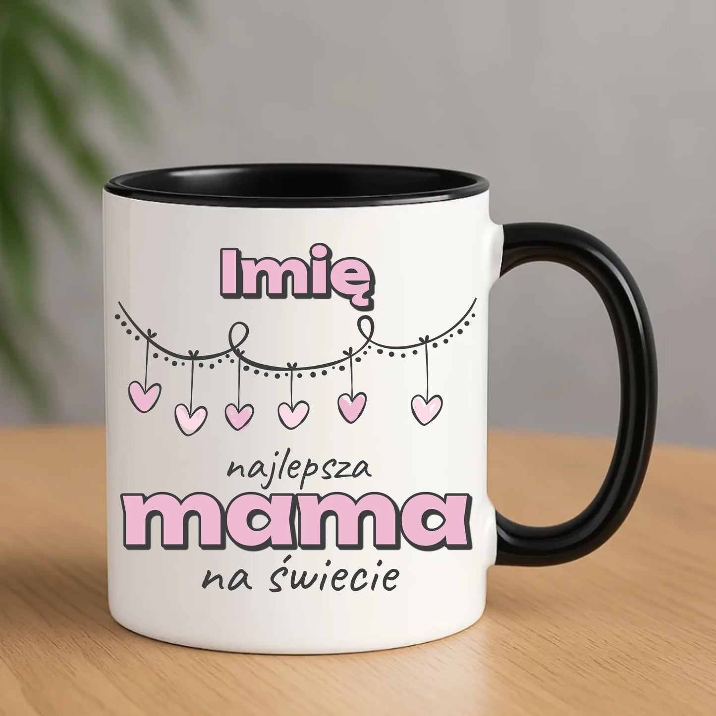 Kubek dla mamy prezent na Dzień Mamy - czarny