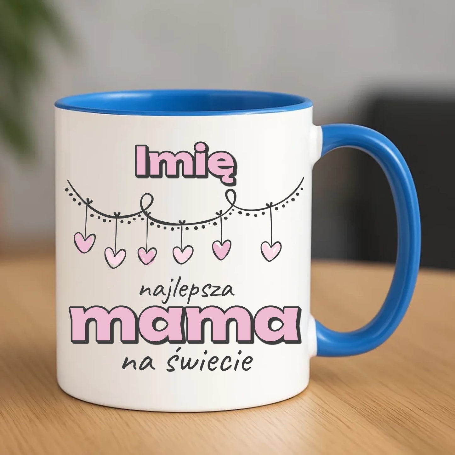 Kubek dla mamy wyjątkowy prezent na Dzień Mamy - niebieski
