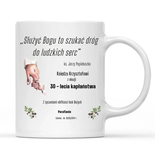 Kubek dla księdza na ROCZNICĘ KAPŁAŃSTWA DU01