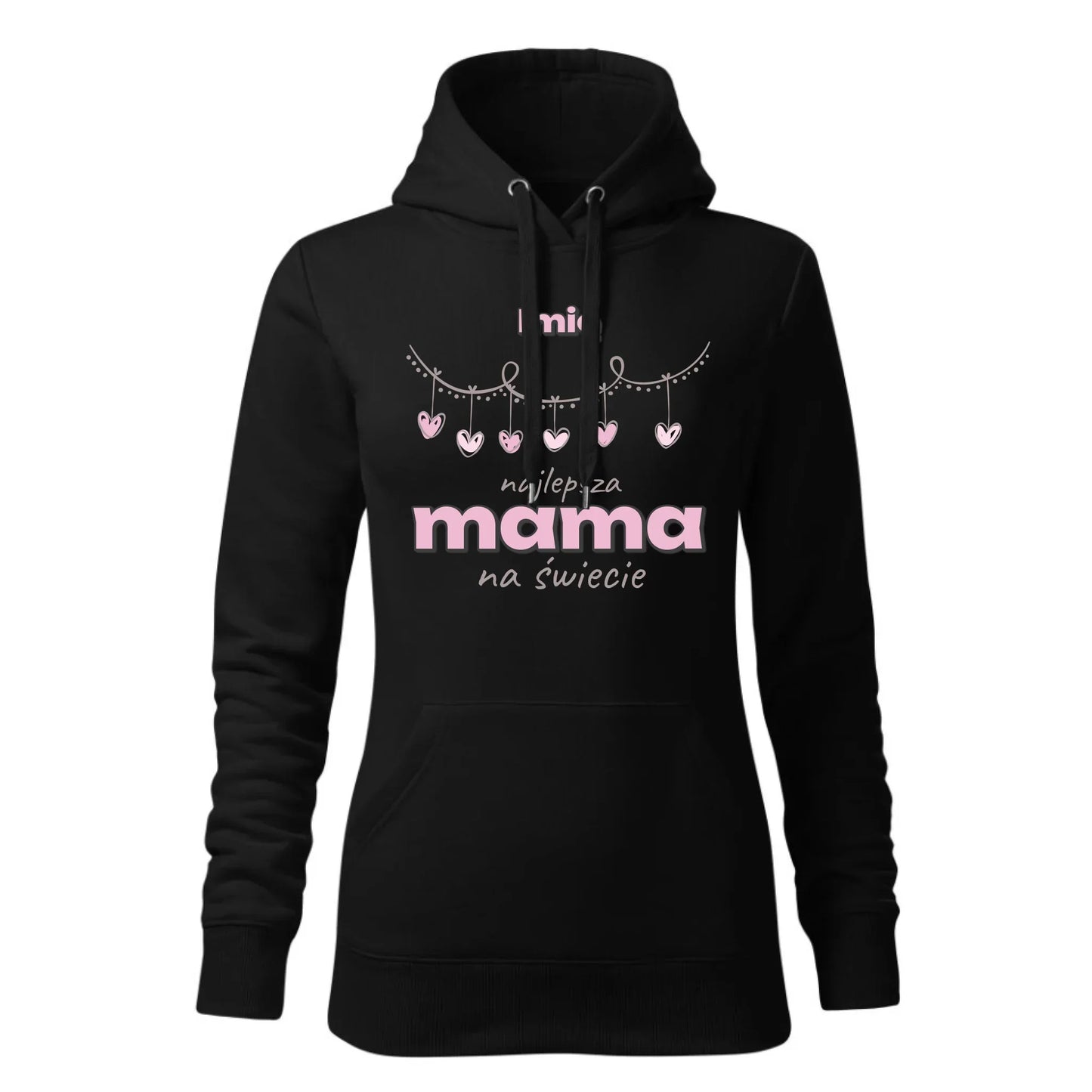 Najlepsza mama imię | Bluza damska z kapturem prezent dla mamy DM27 - StoryCups.pl