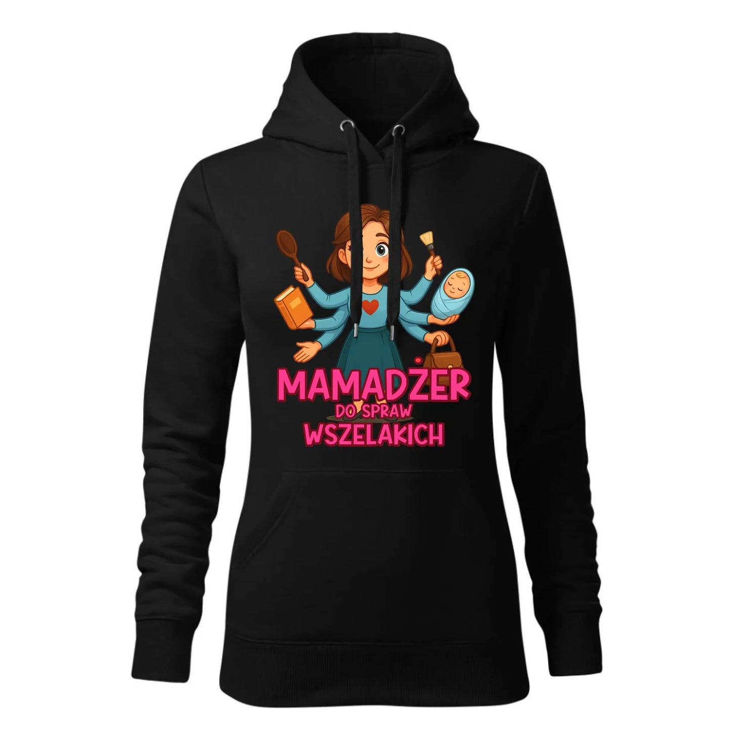 Mamadżer do spraw wszelakich | Bluza damska z kapturem prezent dla mamy DM28 - StoryCups.pl