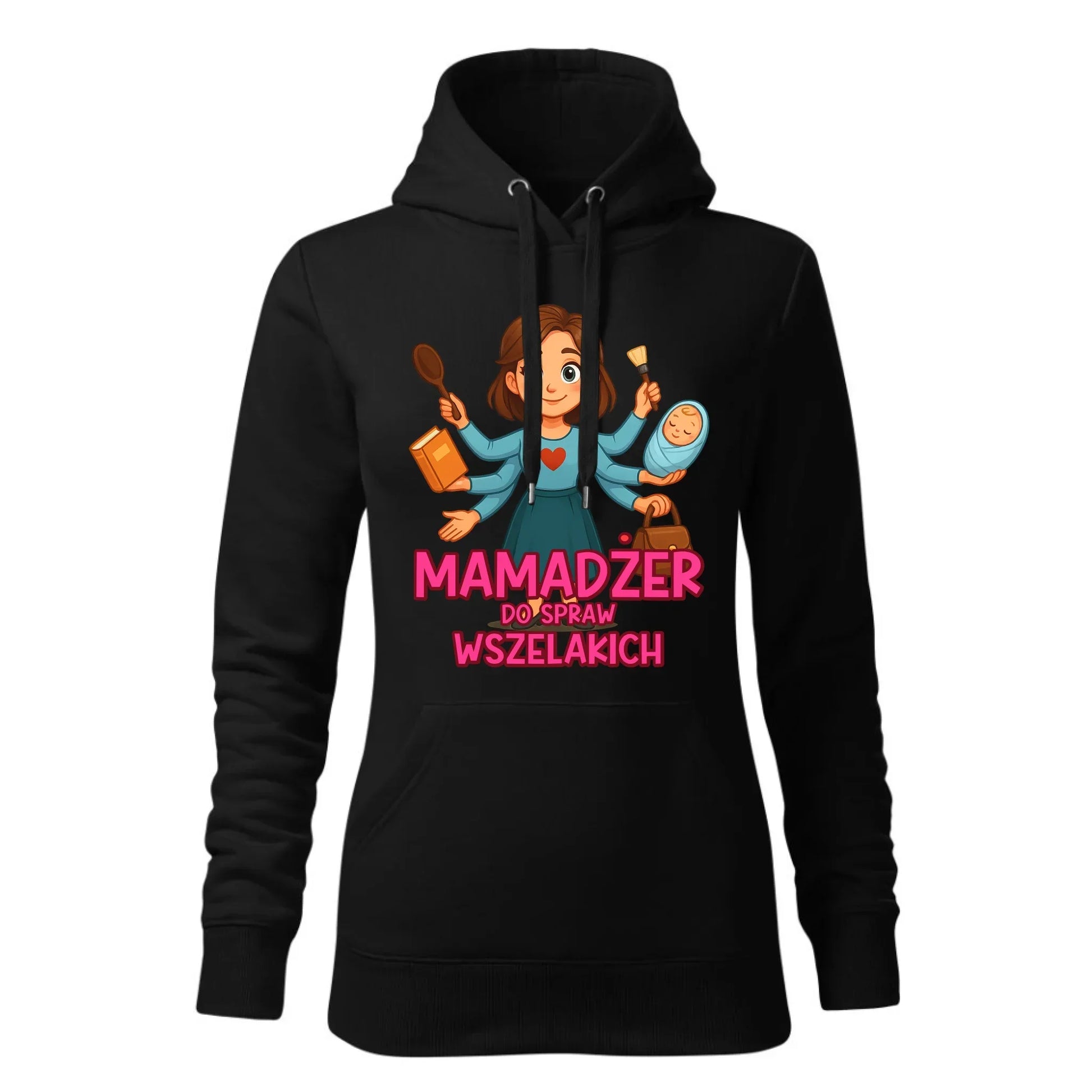 Mamadżer do spraw wszelakich | Bluza damska z kapturem prezent dla mamy DM28 - StoryCups.pl