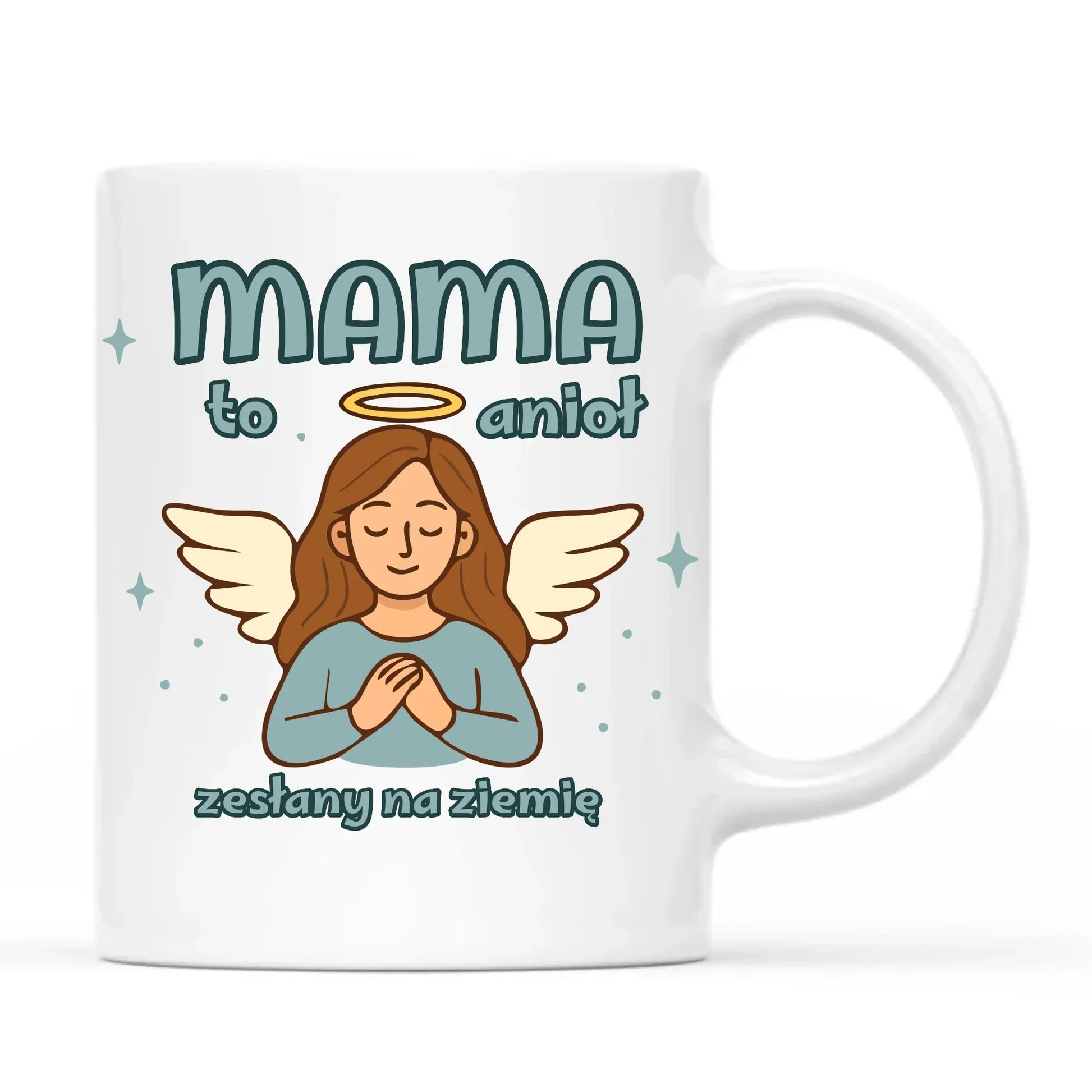 Mama to anioł zesłany na ziemię | Kubek prezent dla mamy DM30 - StoryCups.pl