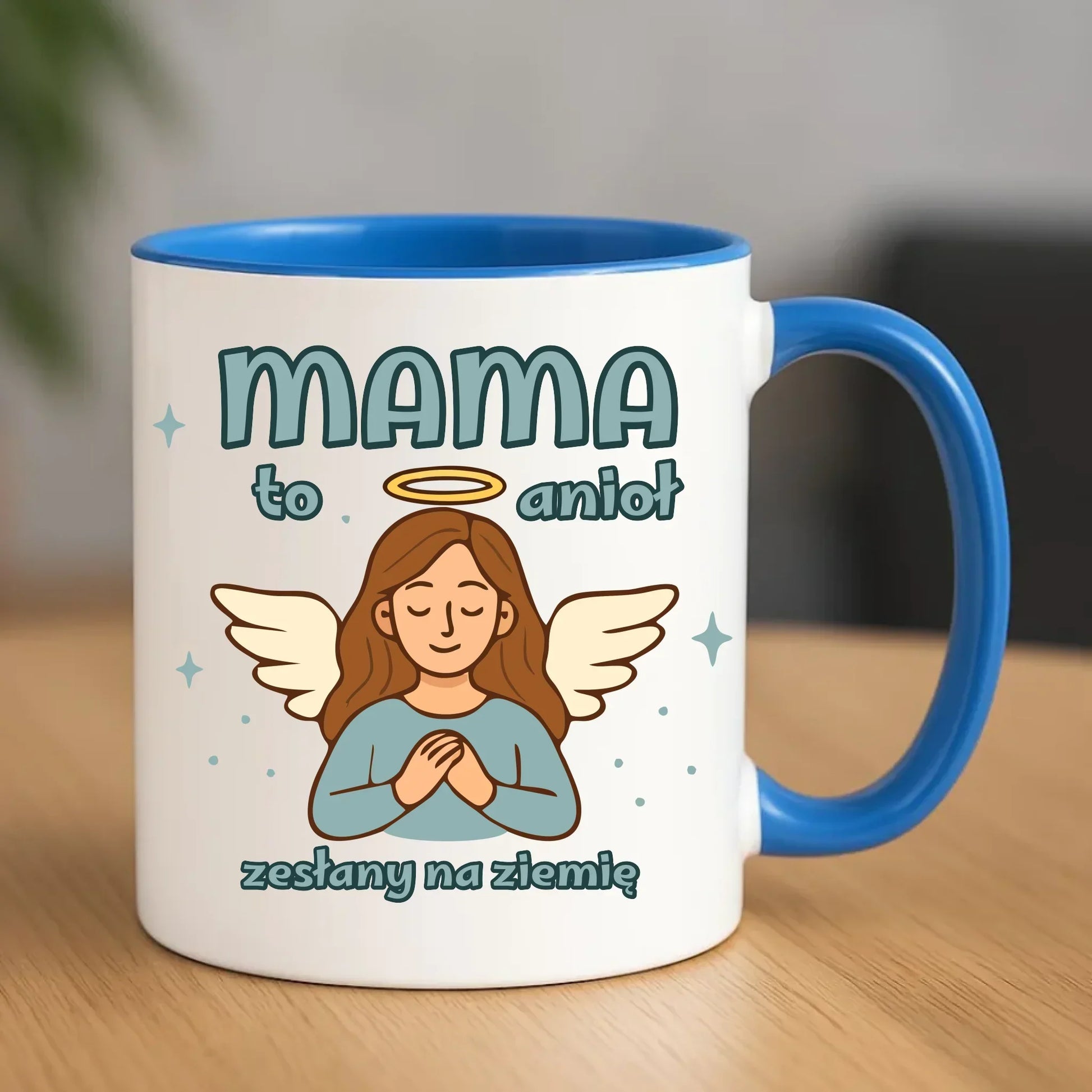 Mama to anioł zesłany na ziemię | Kubek prezent dla mamy DM30 - StoryCups.pl