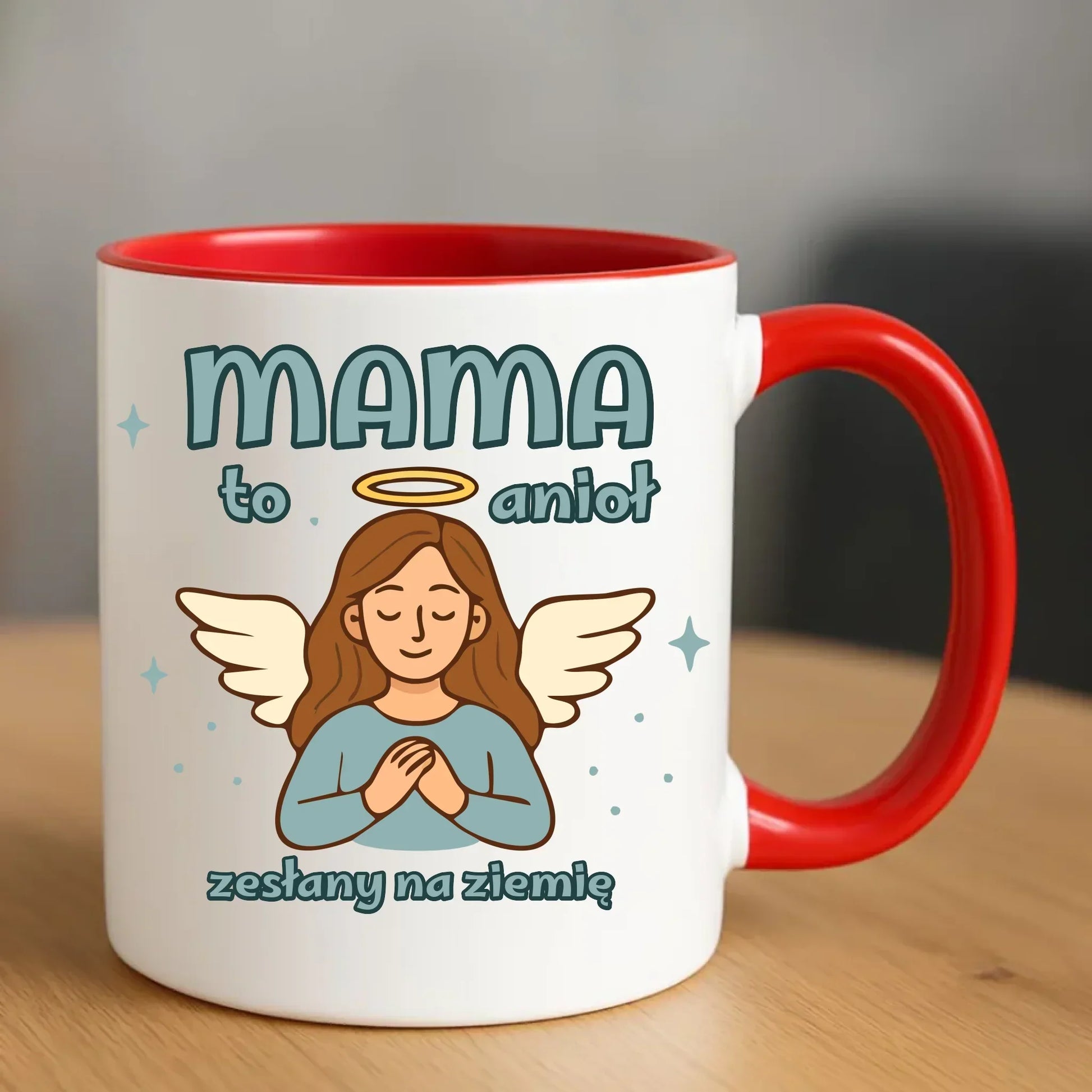 Mama to anioł zesłany na ziemię | Kubek prezent dla mamy DM30 - StoryCups.pl