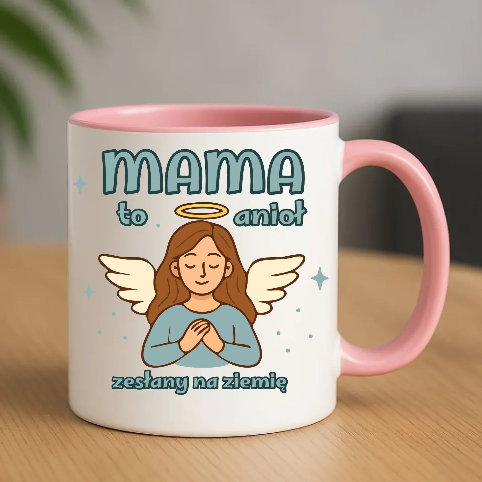 Mama to anioł zesłany na ziemię | Kubek prezent dla mamy DM30 - StoryCups.pl