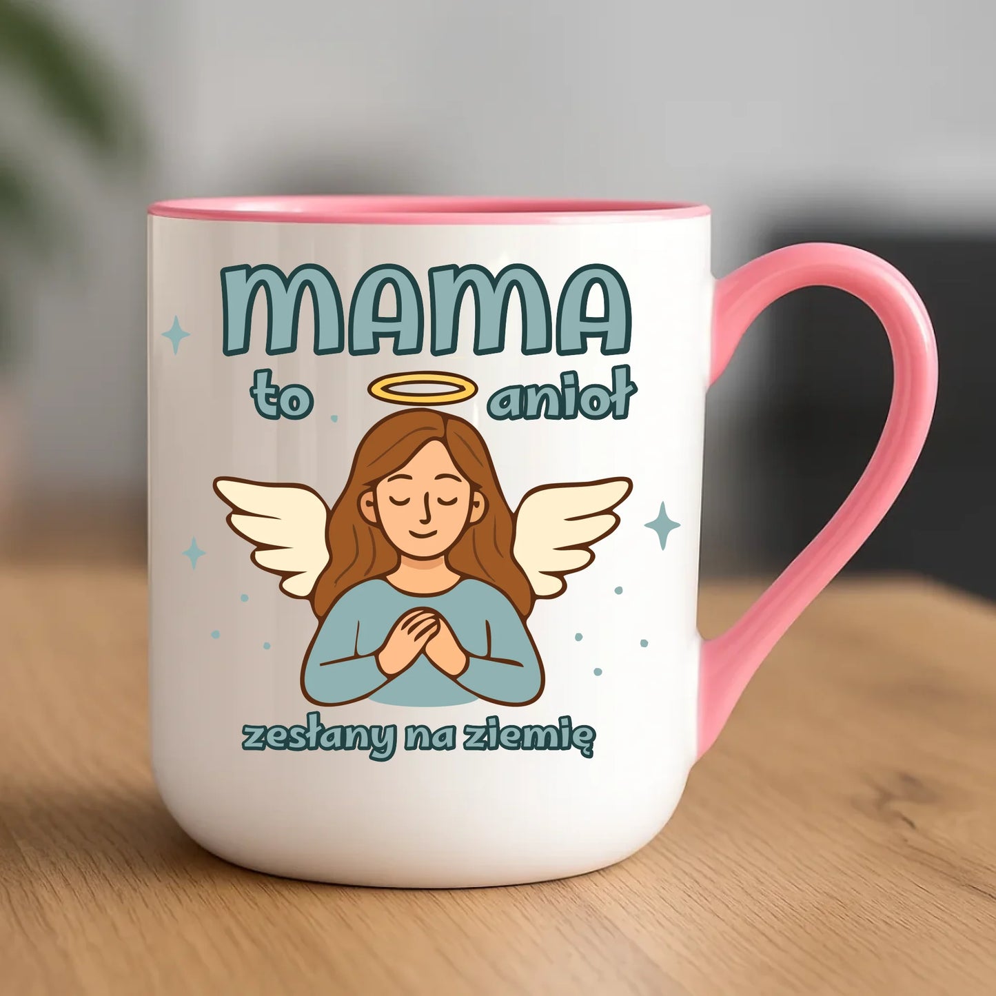 Personalizowany kubek dla mamy upominek na Dzień Mamy - różowy