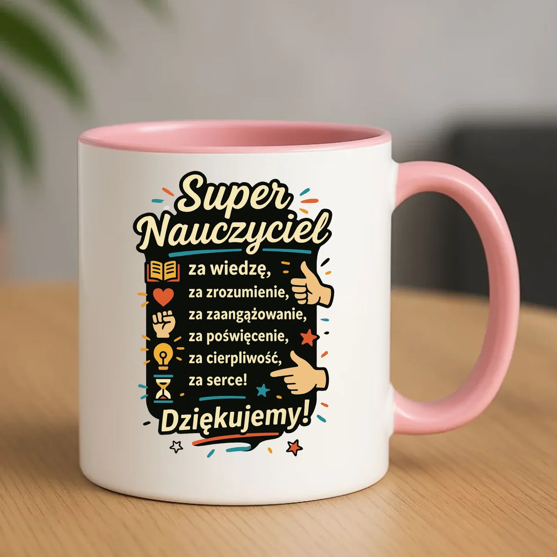 Super Nauczyciel Podziękowanie | Kubek prezent na Zakończenie Roku Szkolnego N32 - StoryCups.pl
