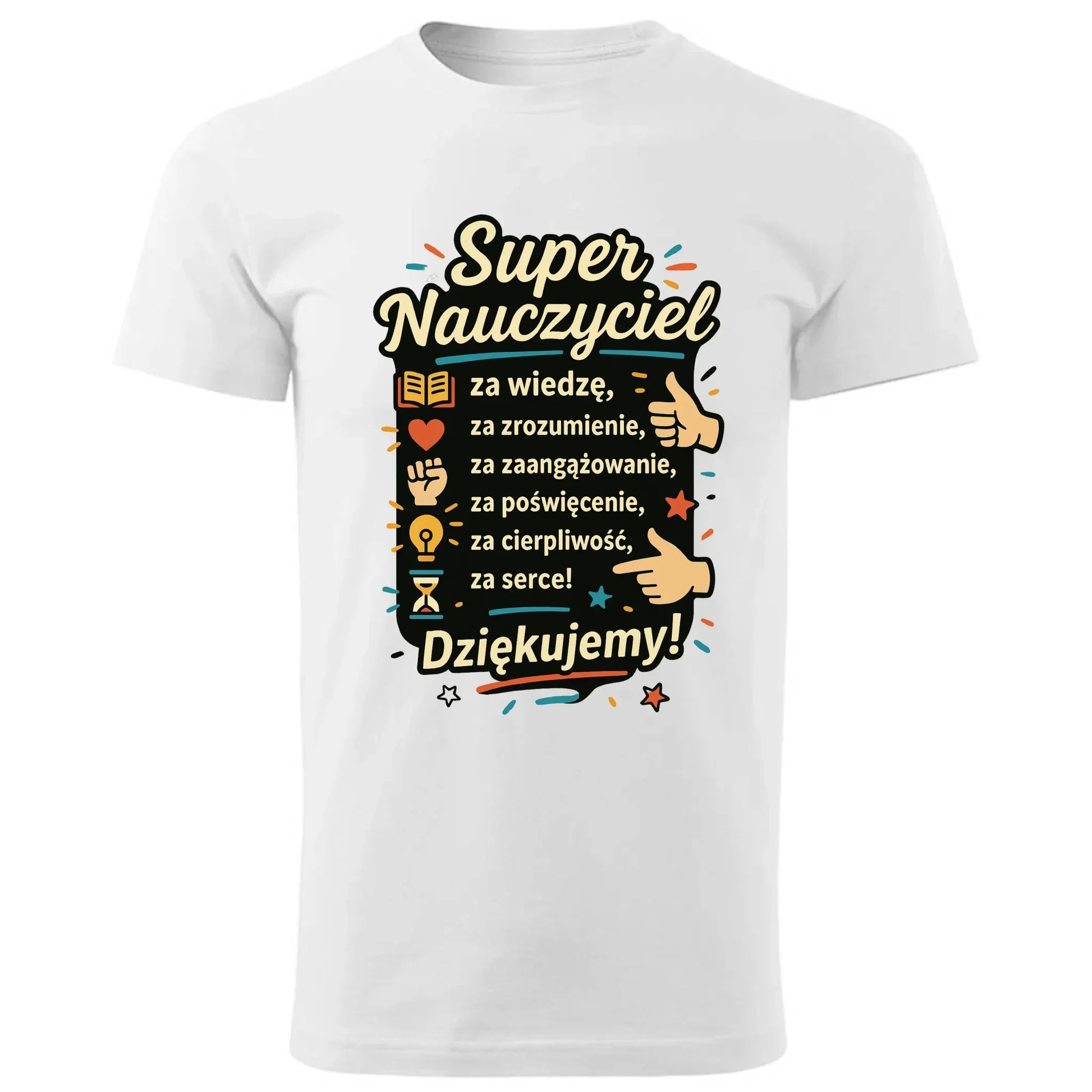 Super Nauczyciel | Koszulka męska prezent na Zakończenie Roku Szkolnego N32 - StoryCups.pl