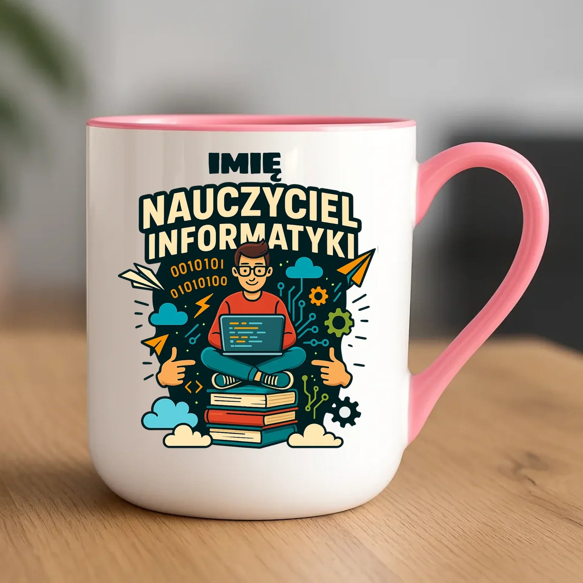 Nauczyciel informatyki | Kubek elegant z imieniem na prezent N33 - StoryCups.pl