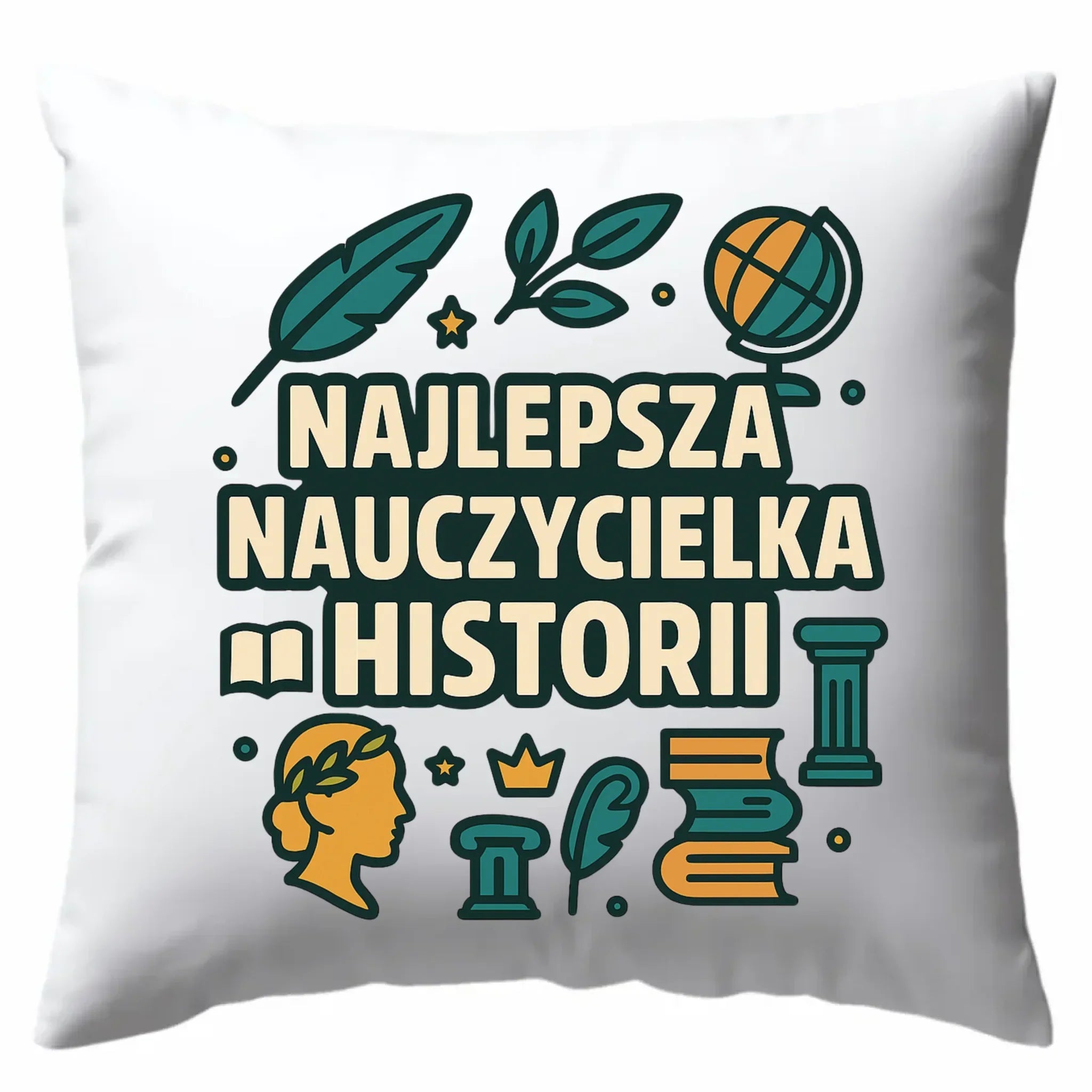 Najlepsza nauczycielka historii | Poduszka prezent dla nauczycielki N57 - StoryCups.pl