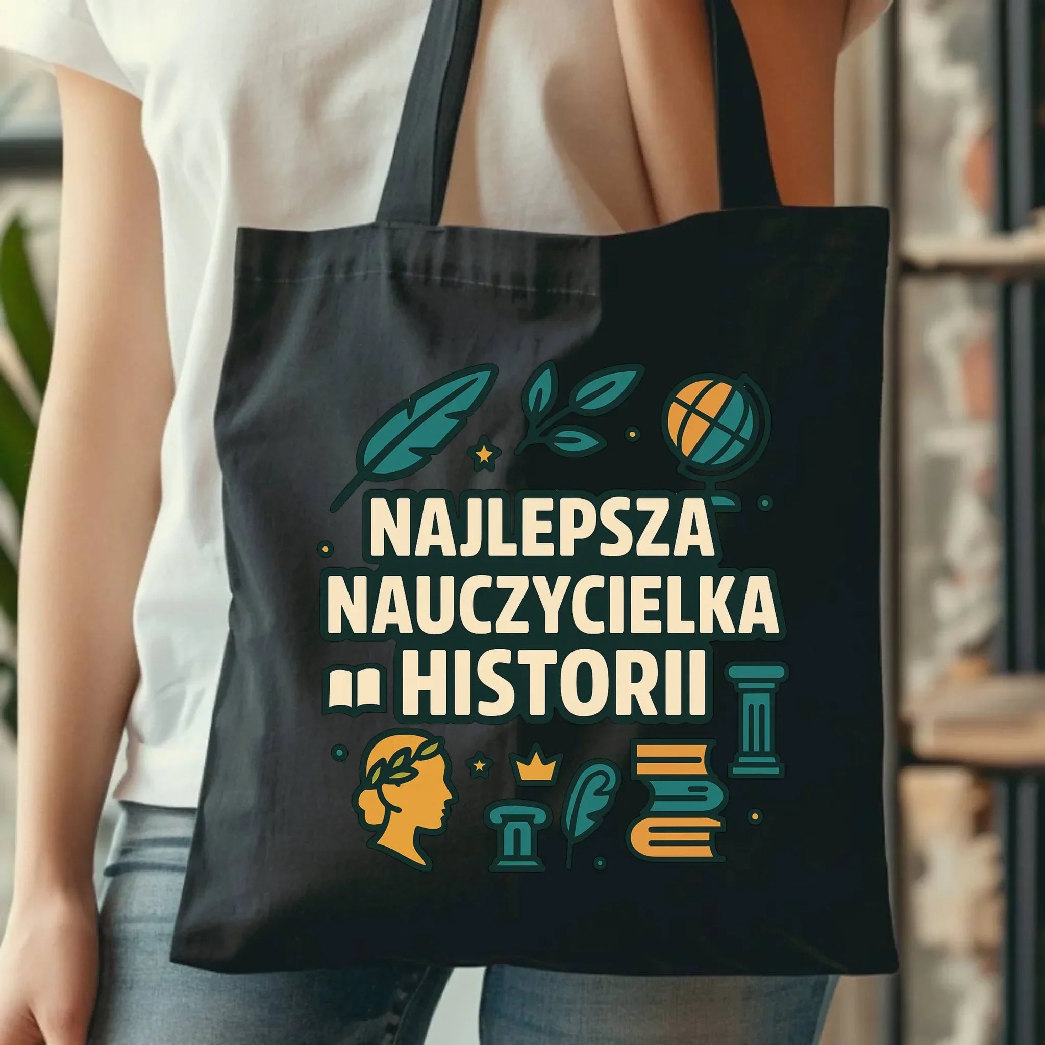 Najlepsza nauczycielka historii | Torba prezent dla nauczycielki N57 - StoryCups.pl