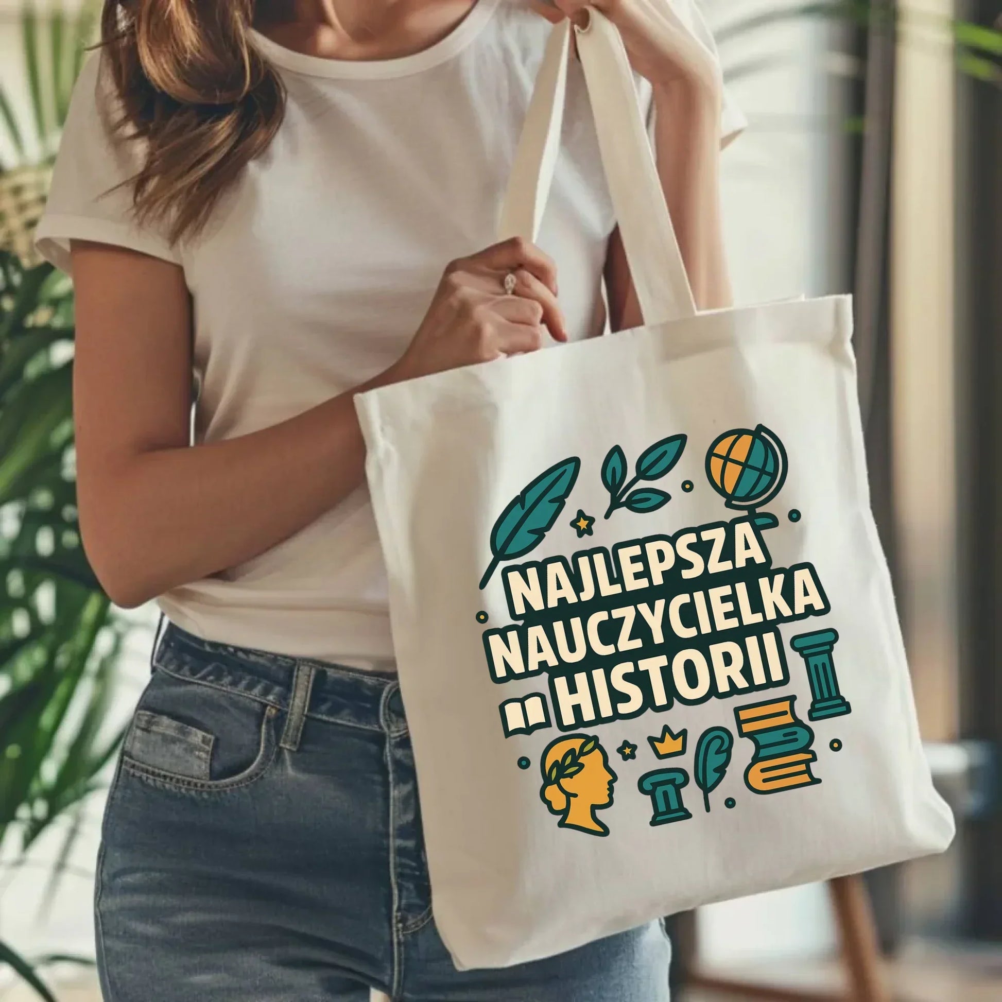 Najlepsza nauczycielka historii | Torba prezent dla nauczycielki N57 - StoryCups.pl