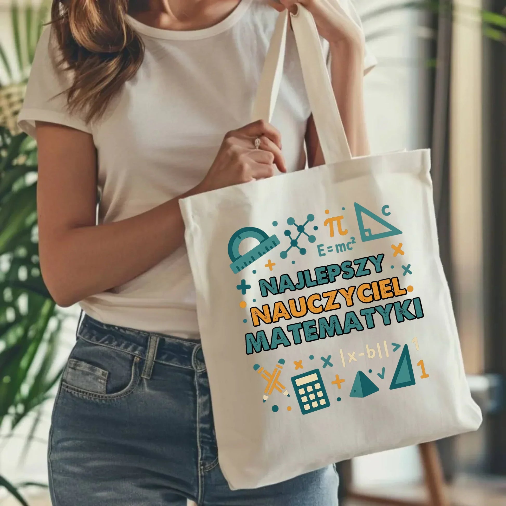 Najlepszy nauczyciel matematyki | Torba prezent dla nauczyciela N74 - StoryCups.pl