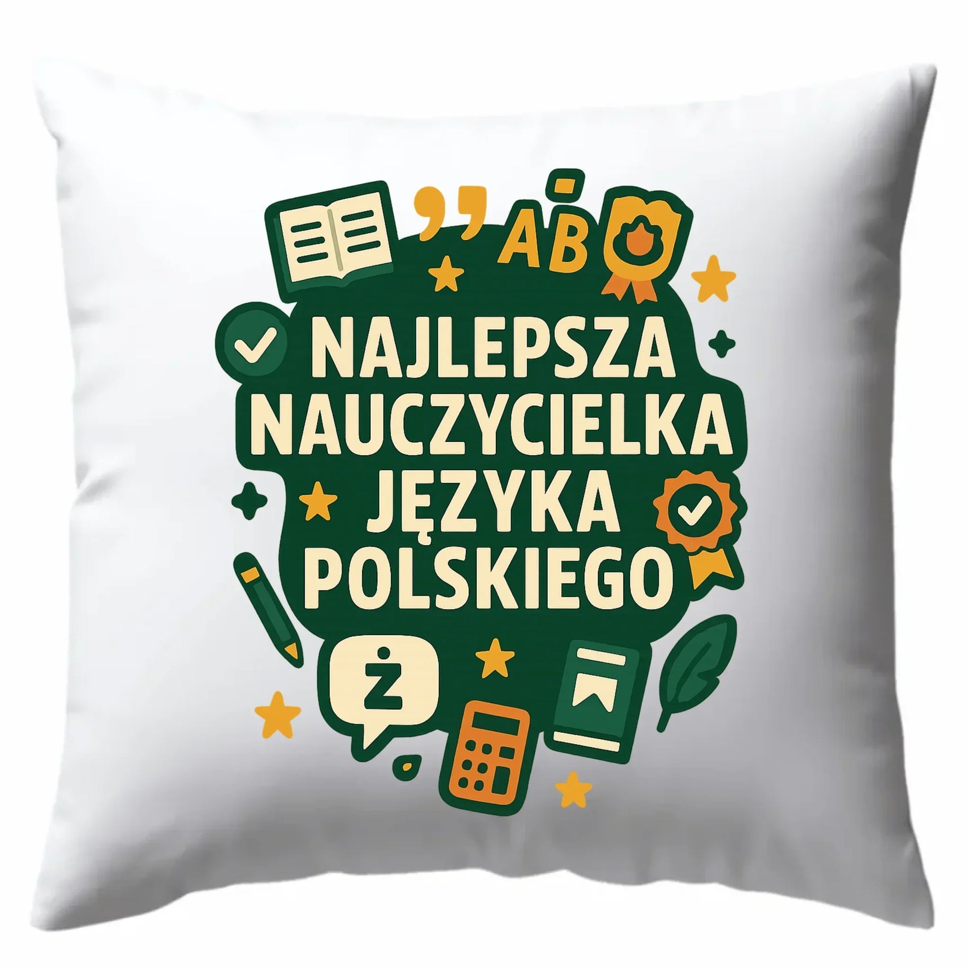 Najlepsza nauczycielka języka polskiego | Poduszka na prezent N75 - StoryCups.pl