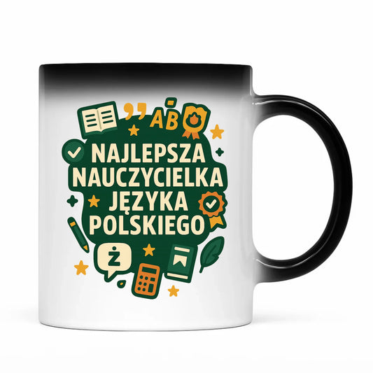 Prezent dla nauczyciela kubek magiczny NAUCZYCIEL ZAKOŃCZENIE ROKU SZKOLNEGO