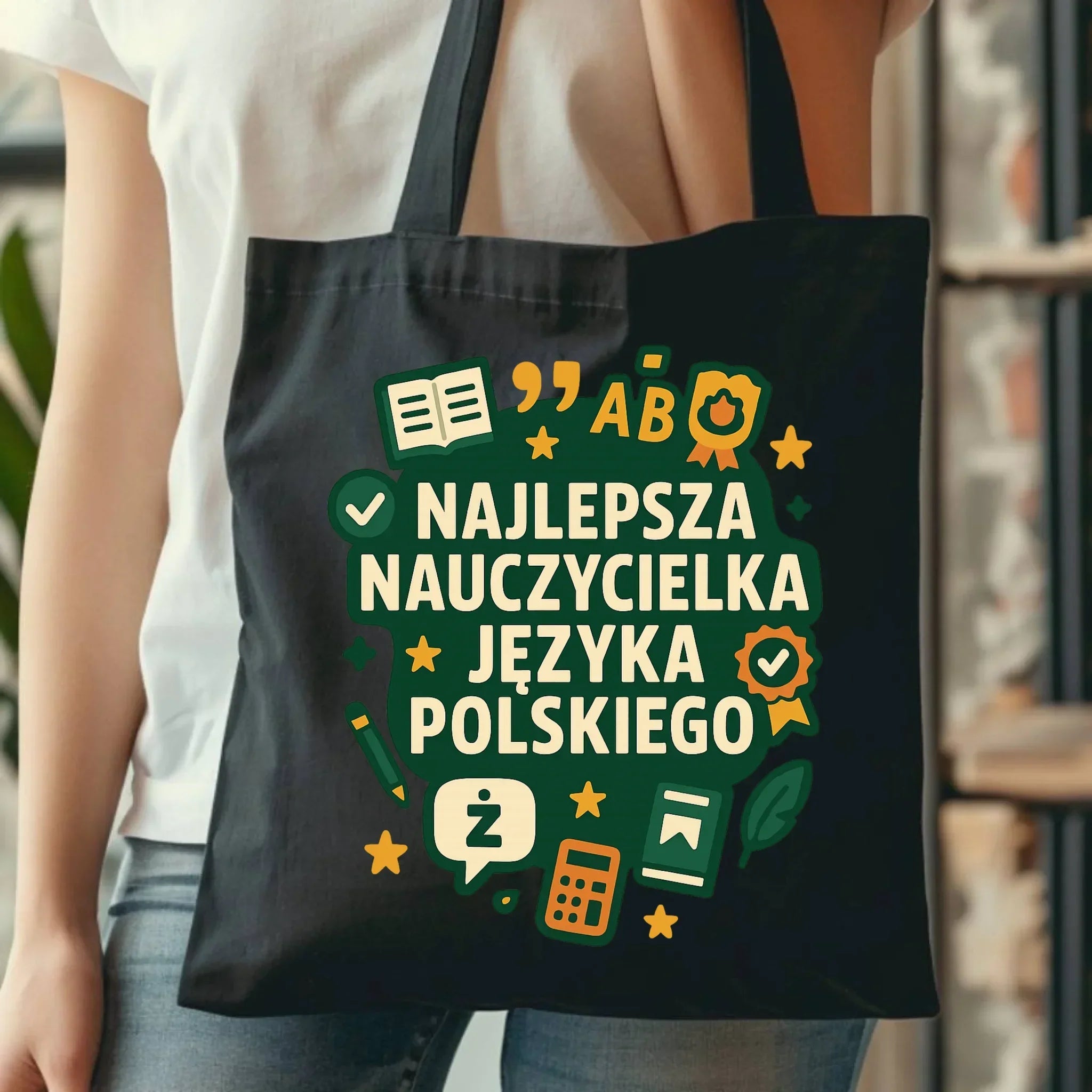 Najlepsza nauczycielka języka polskiego | Torba na prezent N75 - StoryCups.pl