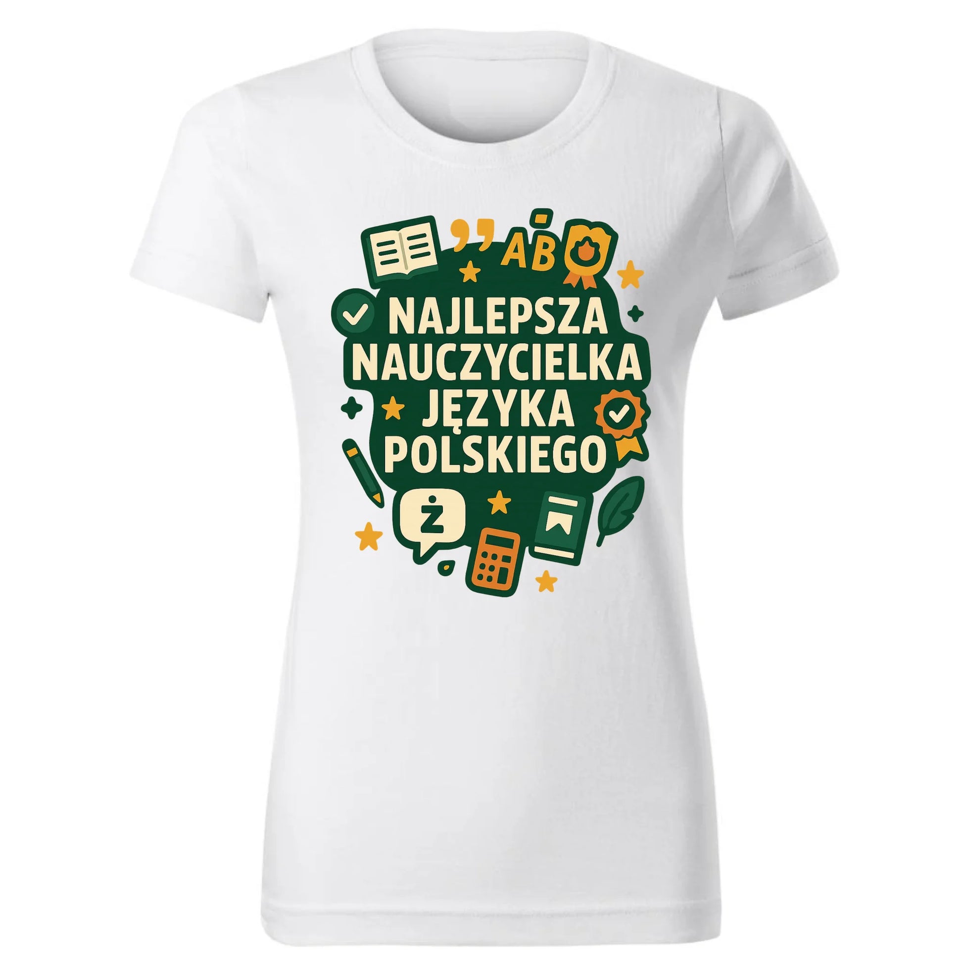 Najlepsza nauczycielka języka polskiego | Koszulka damska na prezent N75 - StoryCups.pl