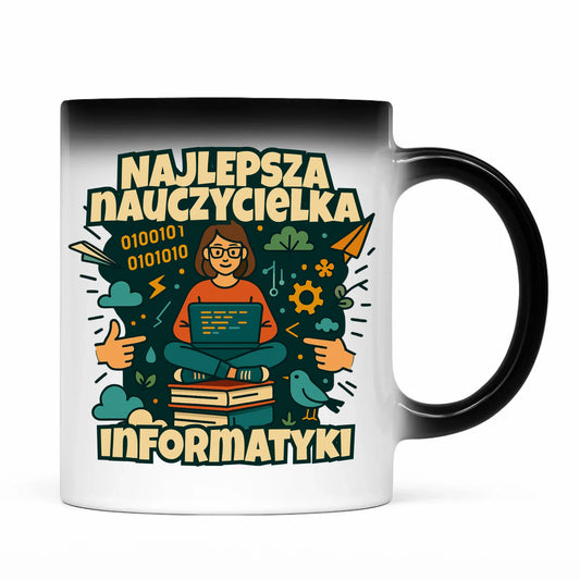 Prezent dla nauczyciela kubek magiczny NAUCZYCIEL ZAKOŃCZENIE ROKU SZKOLNEGO