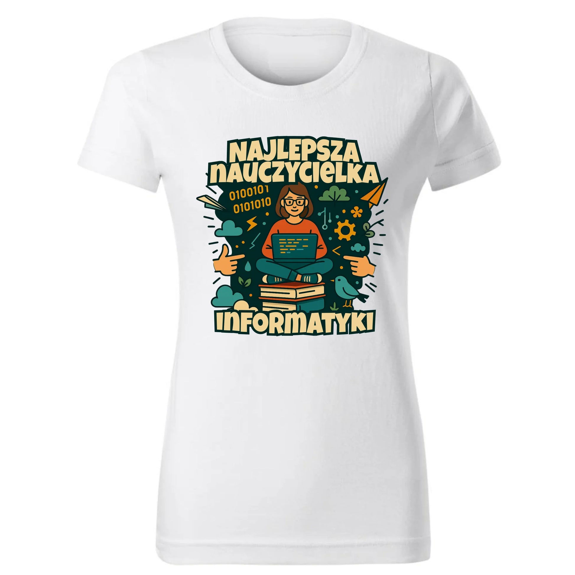 Najlepsza nauczycielka informatyki | Koszulka damska na prezent N51 - StoryCups.pl