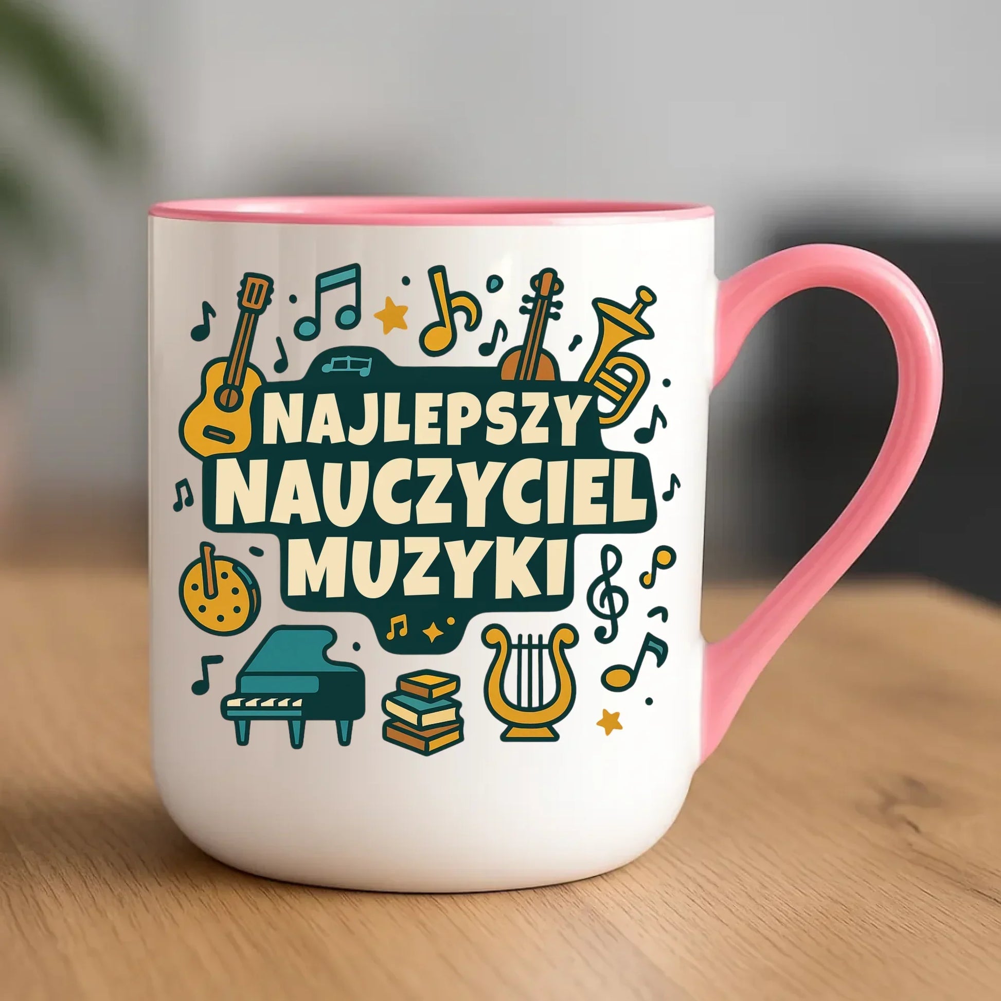 Najlepszy nauczyciel muzyki | Kubek elegant prezent dla nauczyciela N52 - StoryCups.pl