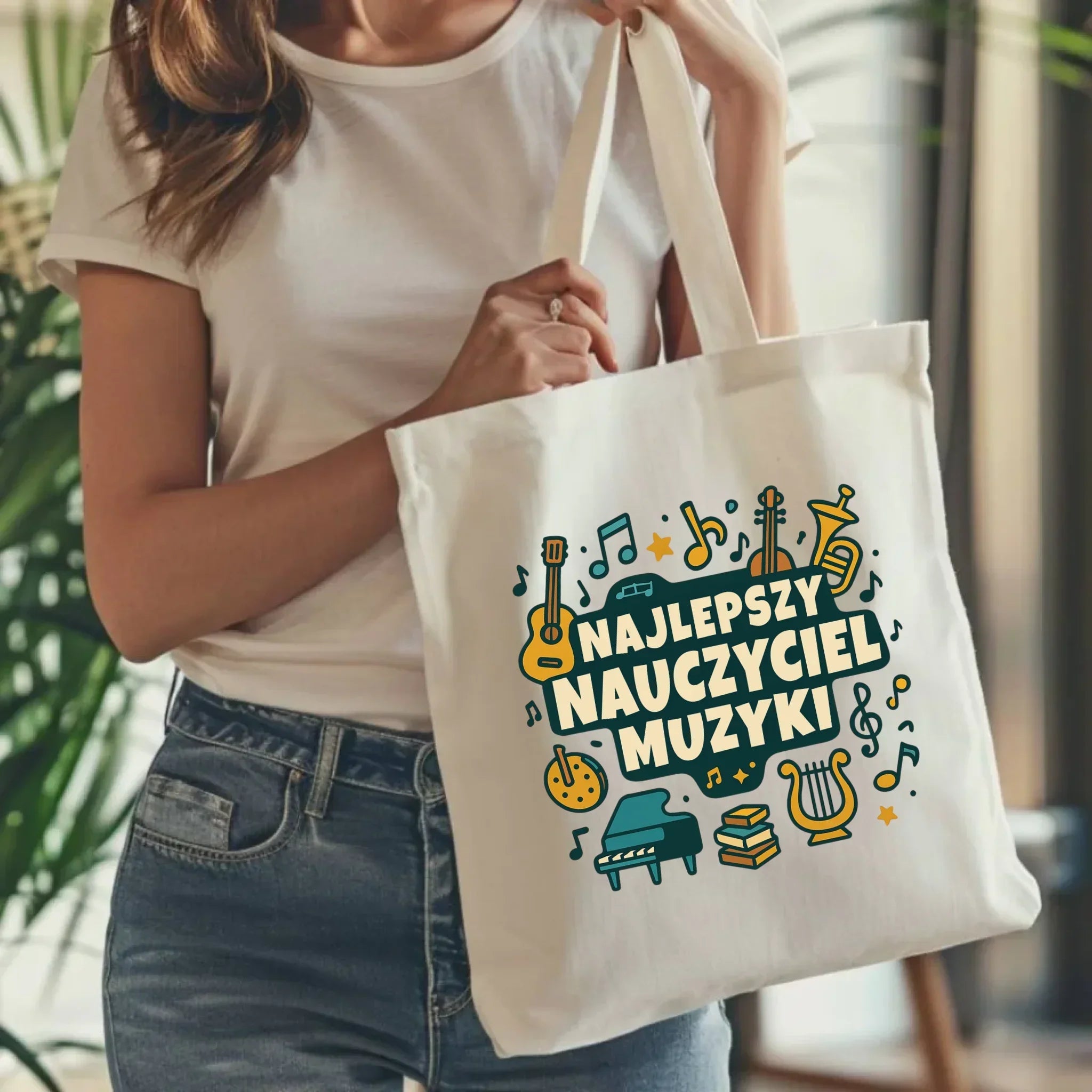 Najlepszy nauczyciel muzyki | Torba prezent dla nauczyciela N52 - StoryCups.pl