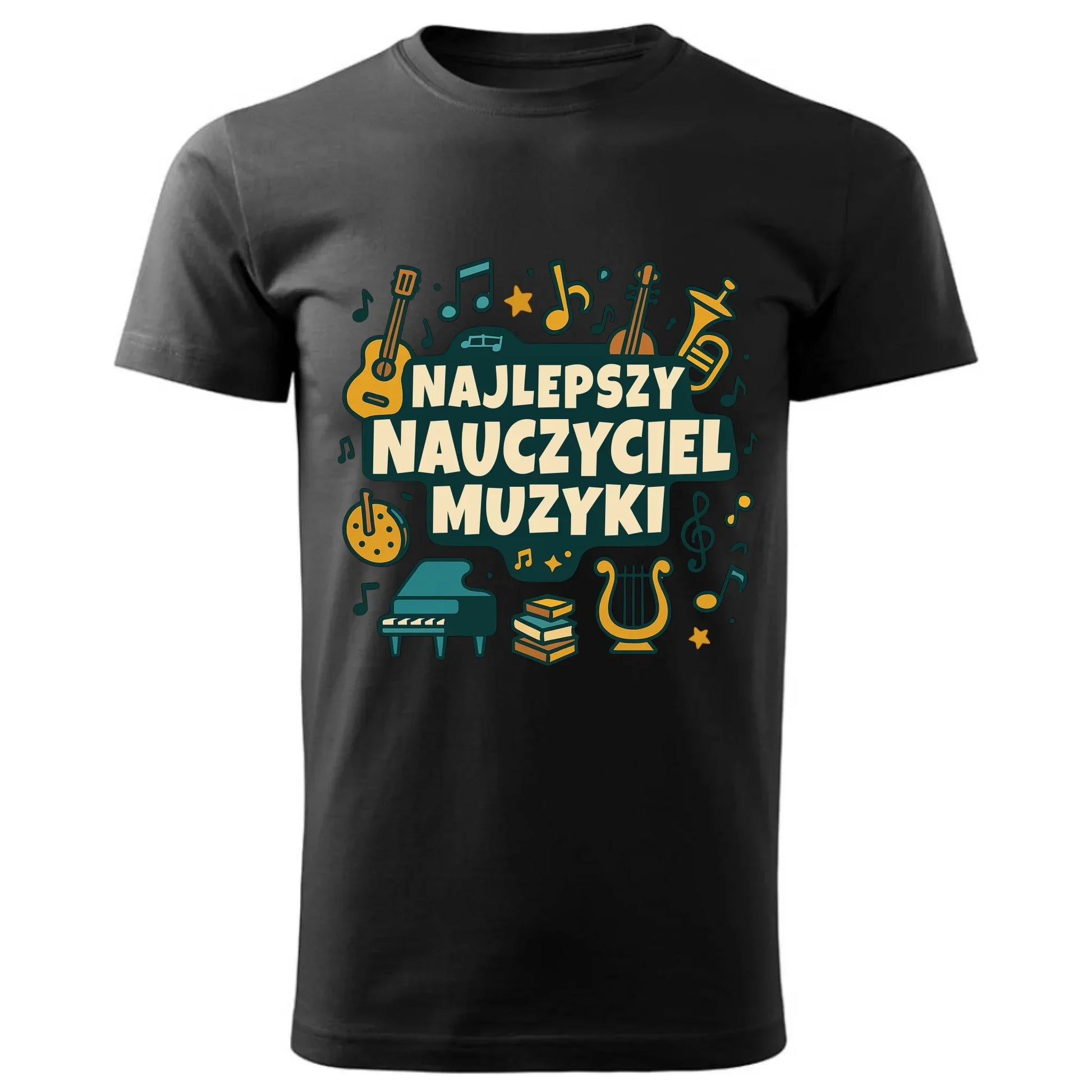 Najlepszy nauczyciel muzyki | Koszulka męska prezent dla nauczyciela N52 - StoryCups.pl